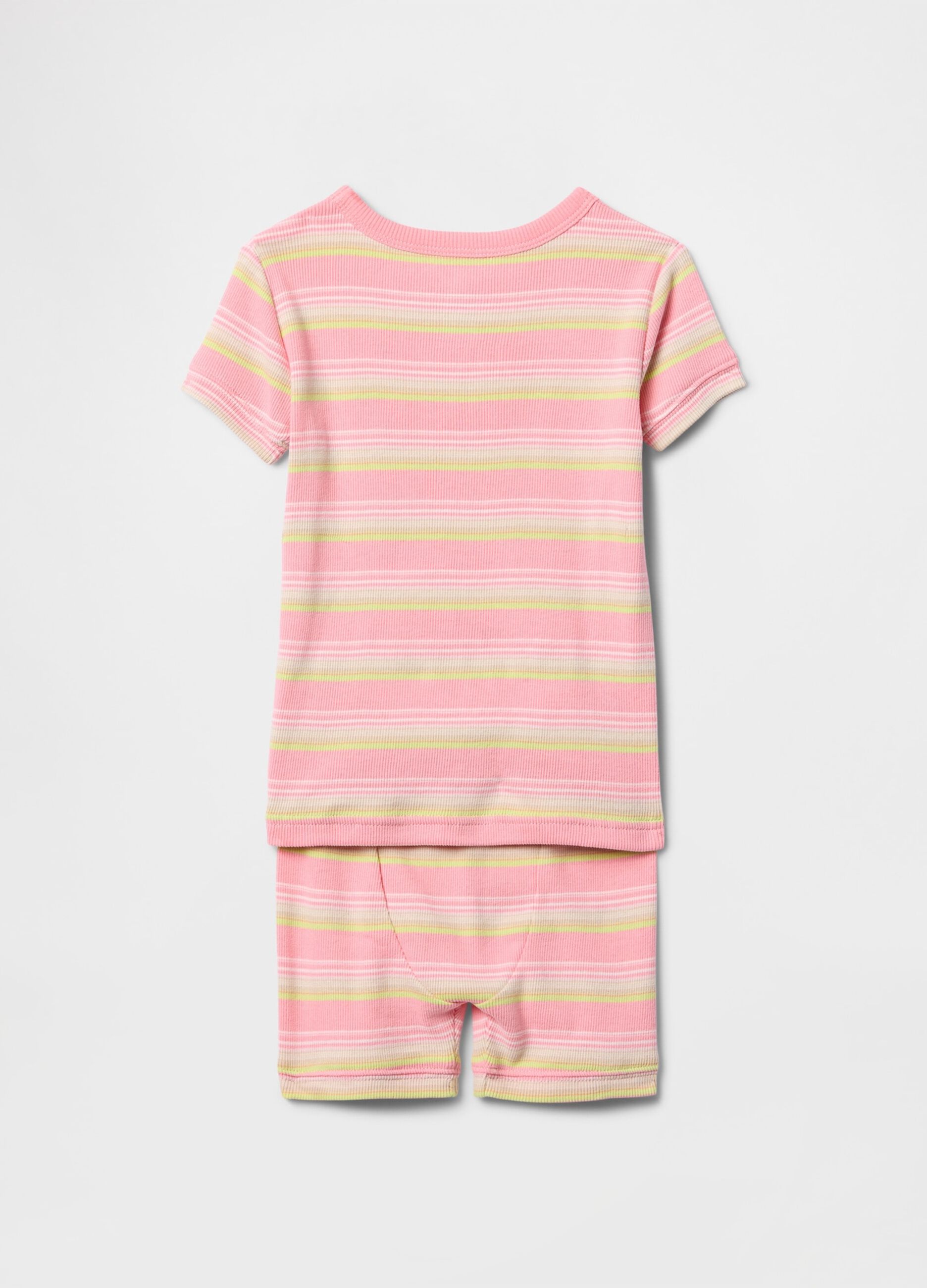 Pigiama rosa a righe in cotone GAP Kids_1