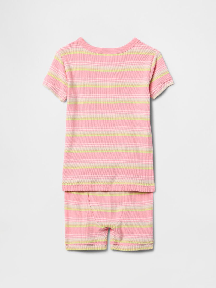 Pigiama rosa a righe in cotone GAP Kids Bimba_1