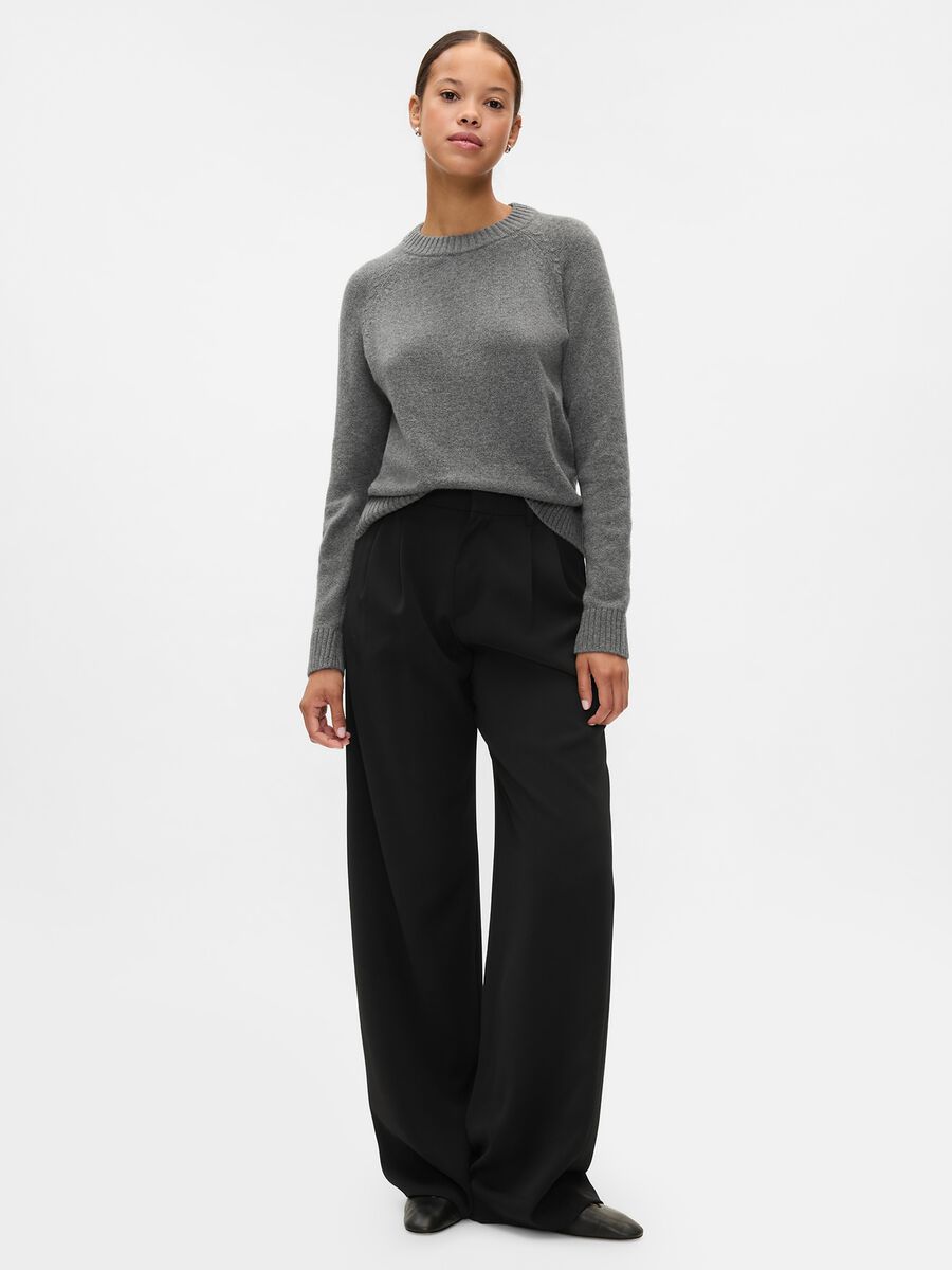 Pullover with round neck and raglan sleeves Woman_1