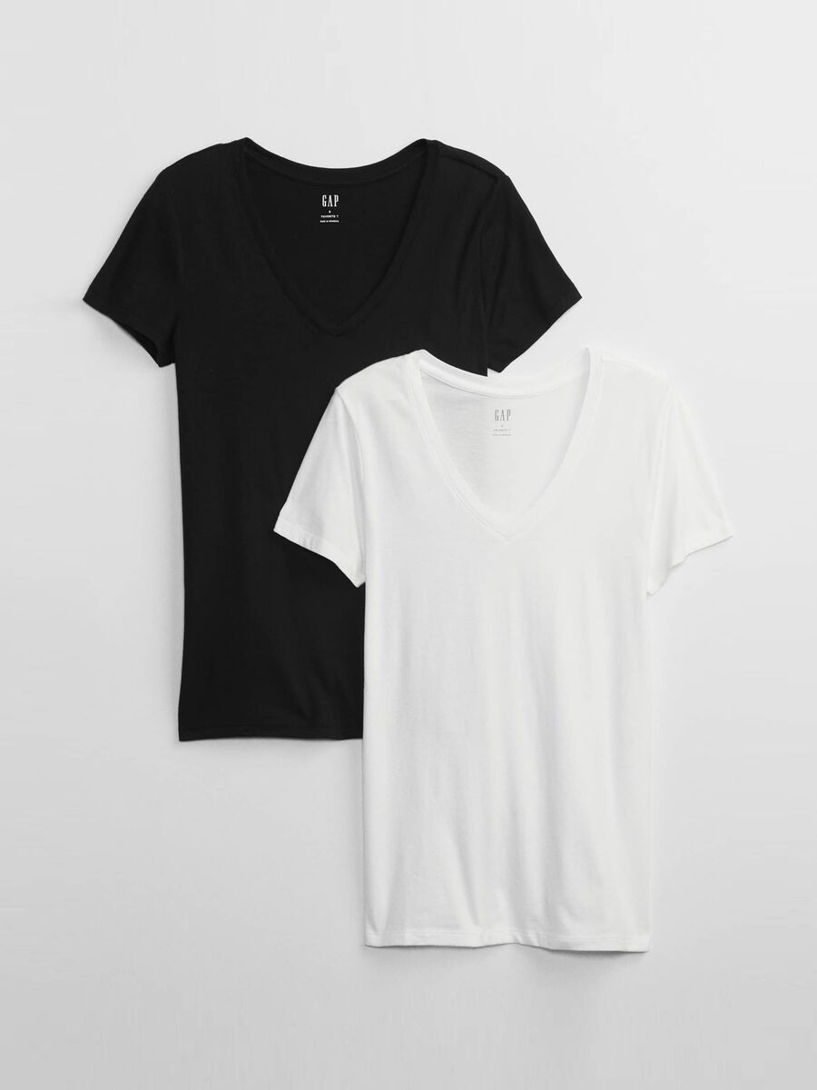 Bipack t-shirt con scollo a V Donna_0