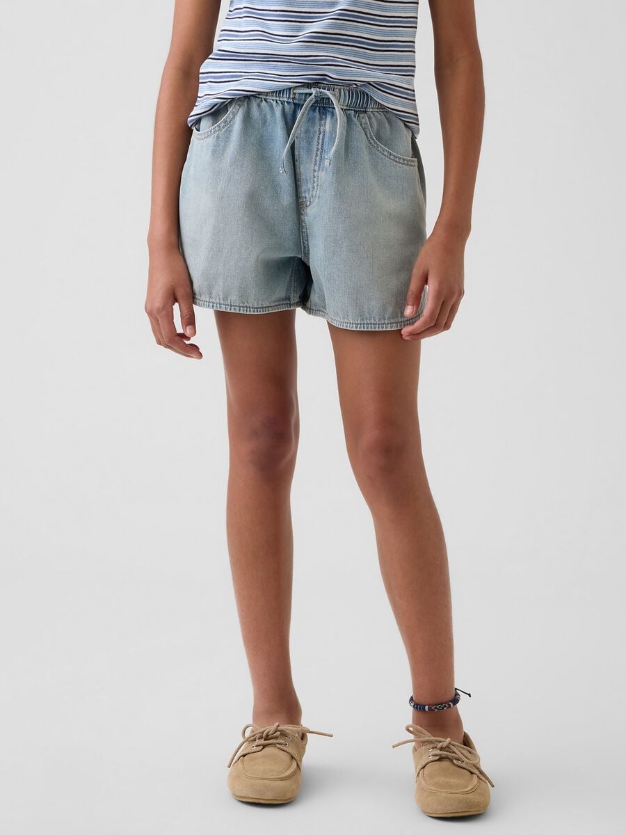 Pure cotton denim shorts Girl_1