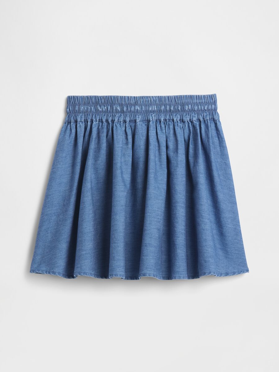 Blue Cotton Skirt Girl_1