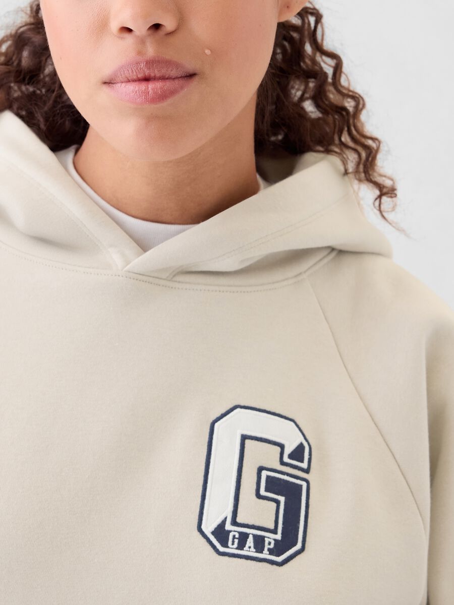 Felpa con cappuccio maniche raglan Donna_3