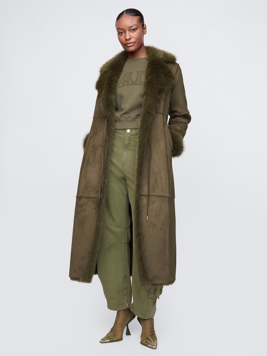 GAP x CULT GAIA long coat in suede Woman_0