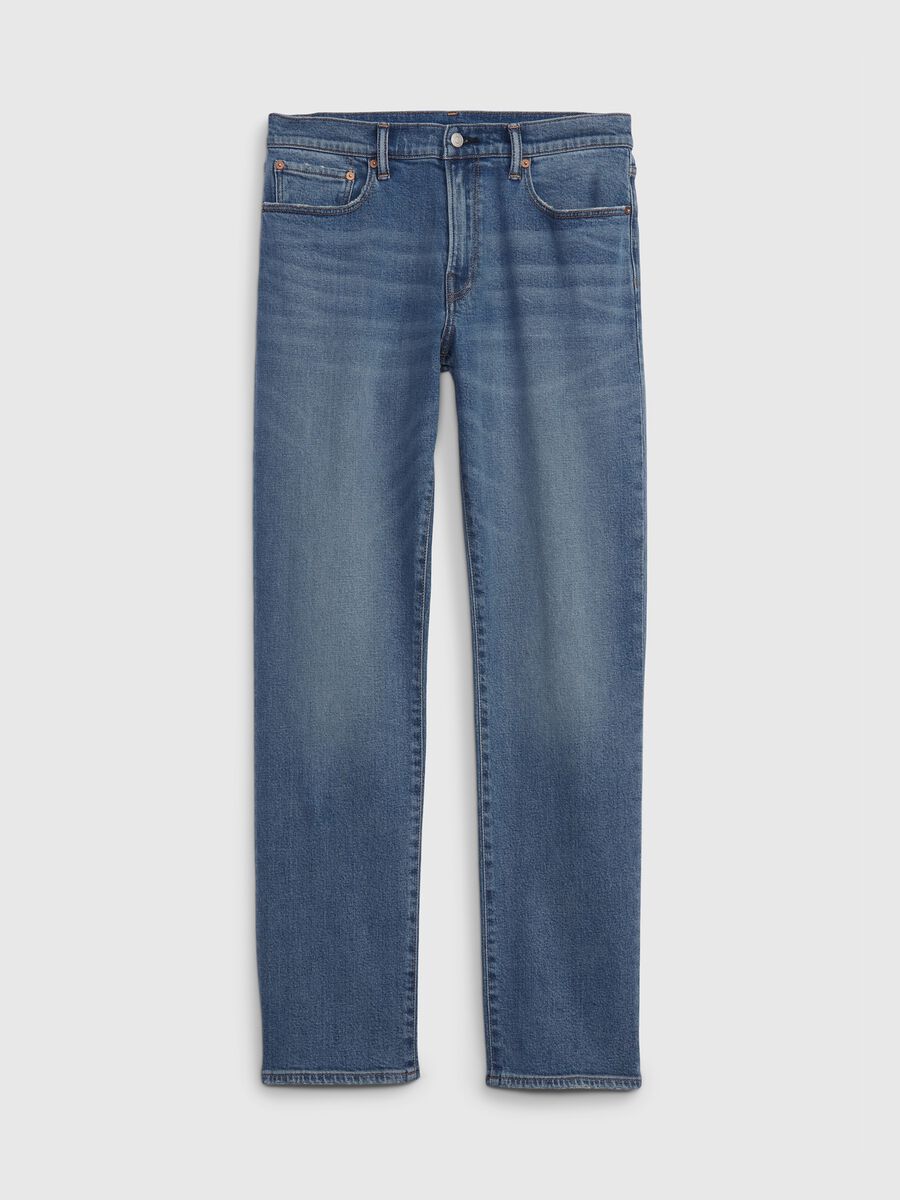 Straight-fit jeans in stretch cotton and Lyocell Man_3