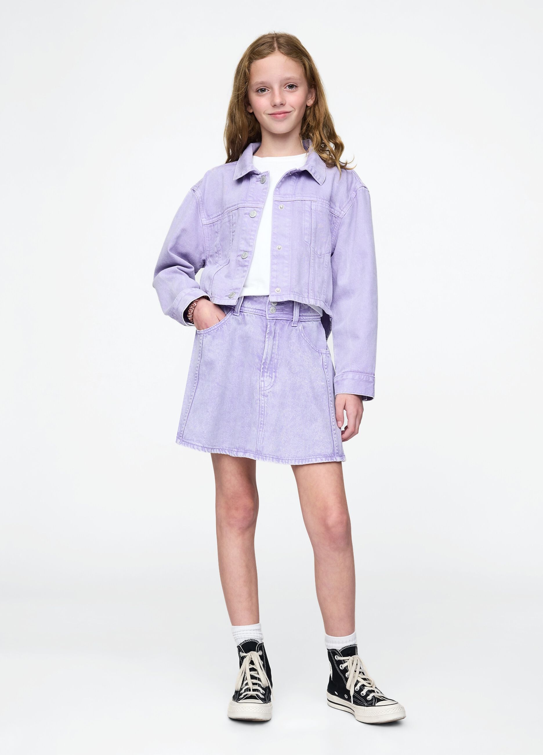 Gonna mini viola denim GAP Kids