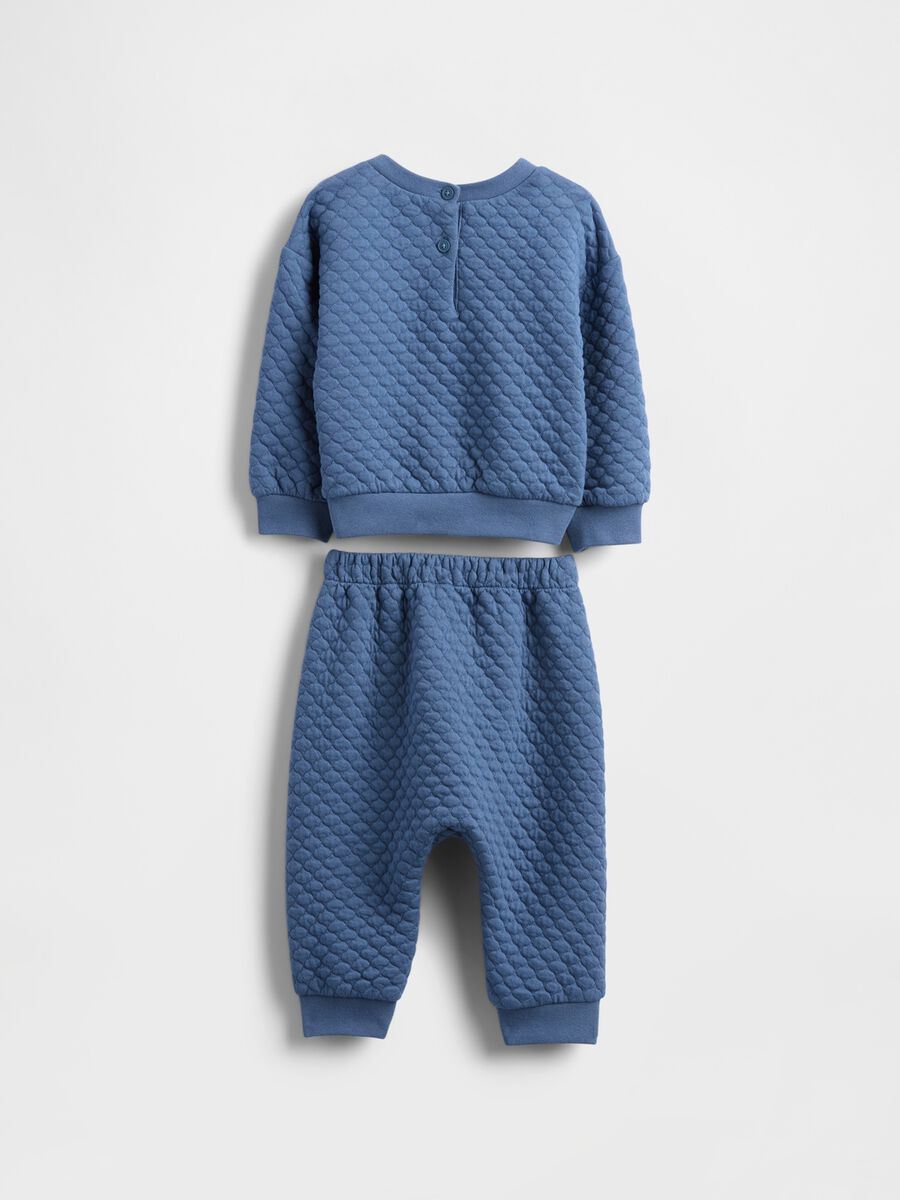 Blue neoprene tracksuit set Newborn Boy_1
