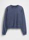 Blue Crew Neck Cotton Blend Sweatshirt_4