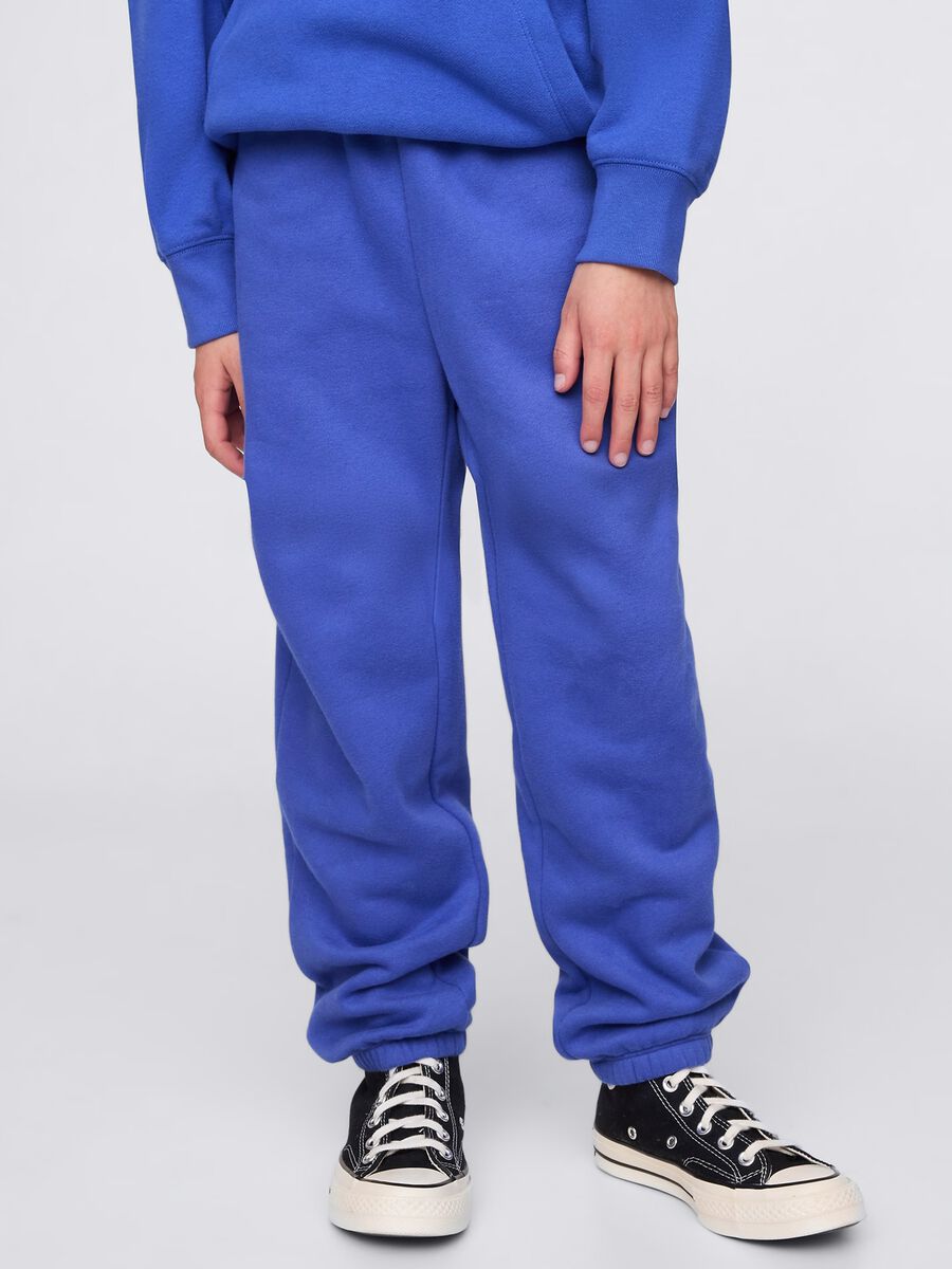 Joggers blu con profili elasticati Unisex_1