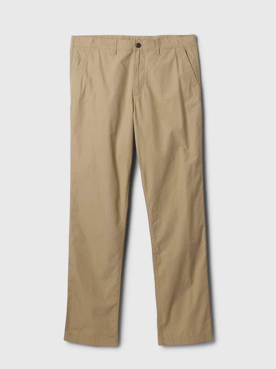 Chino trousers in poplin Man_4