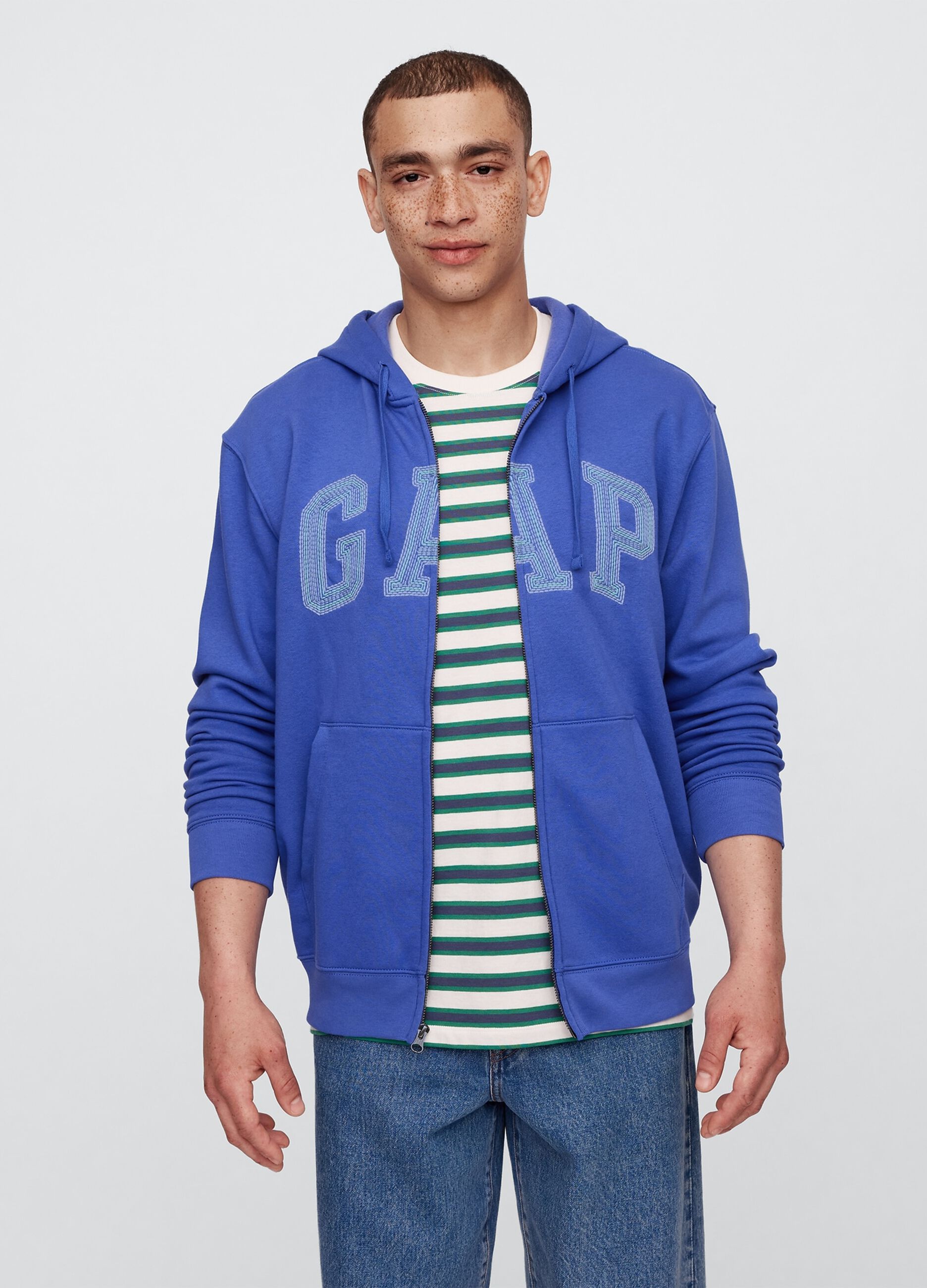 Felpa con cappuccio e full-zip