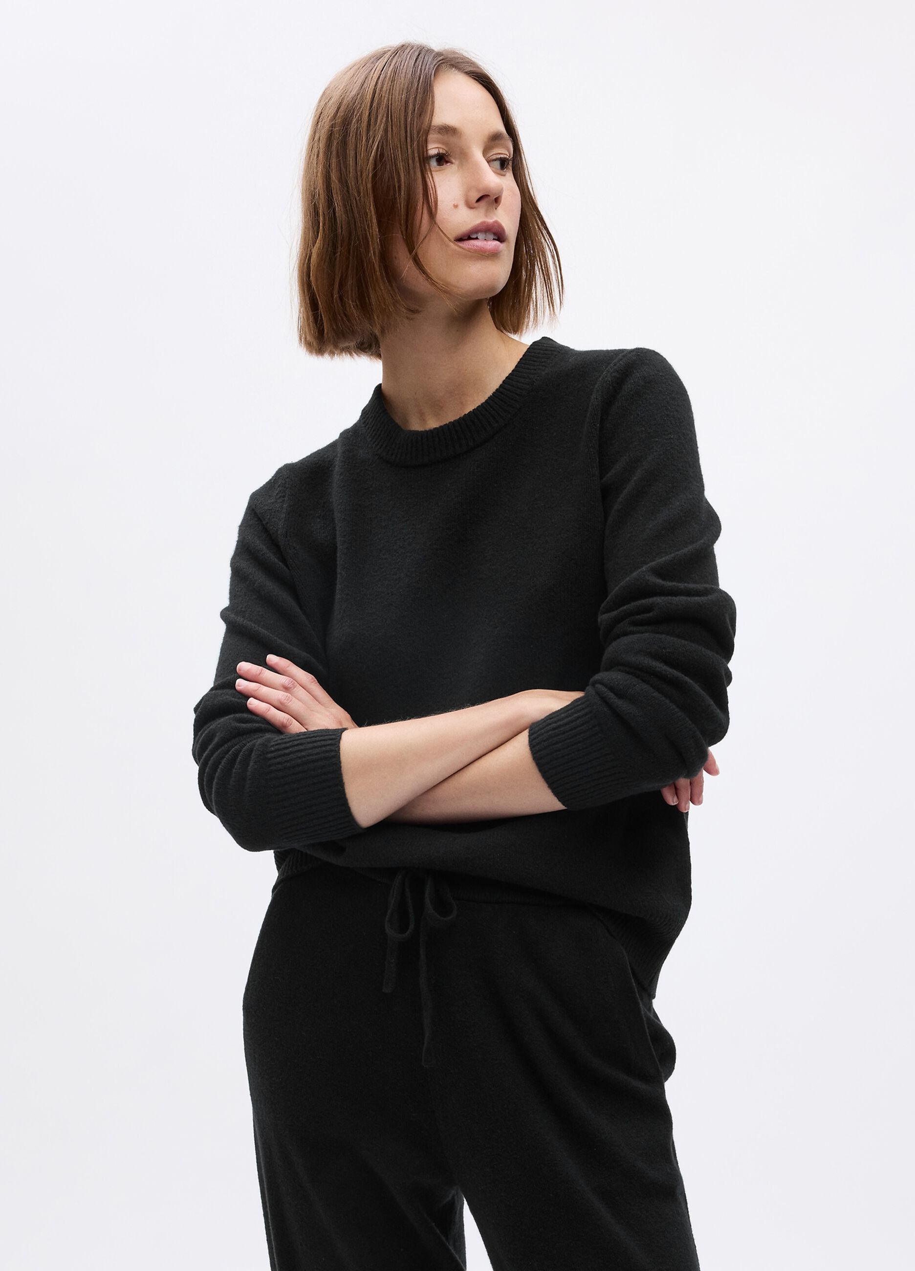 Pullover con scollo rotondo
