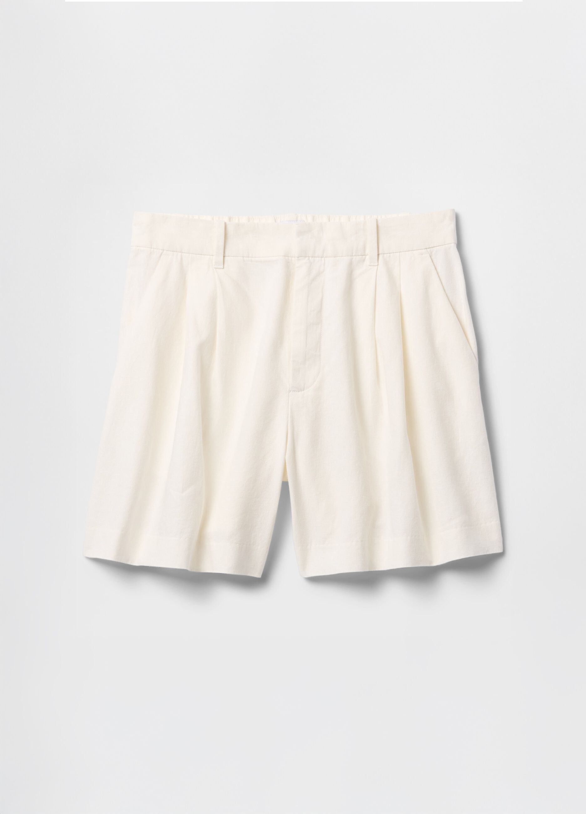 Shorts bianchi in lino e viscoso Gap_7