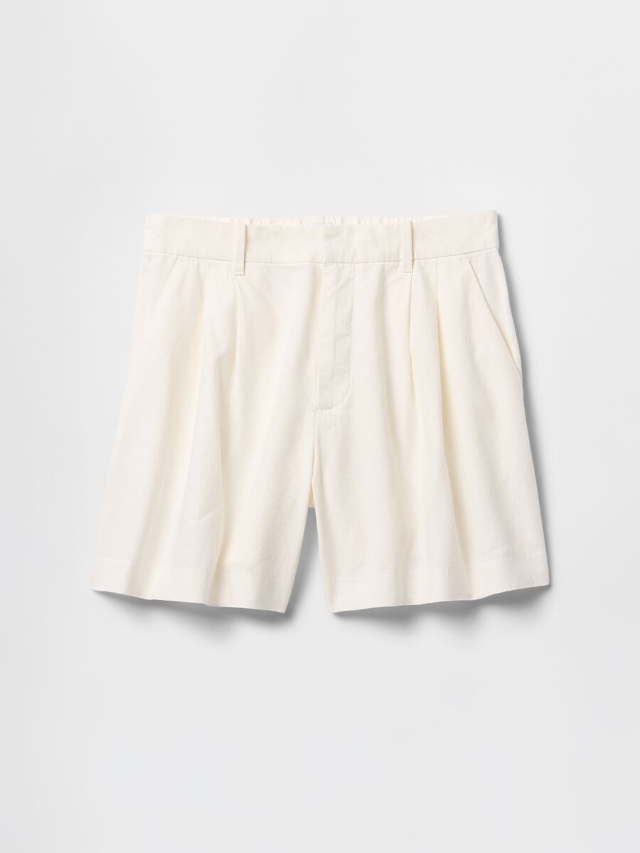 Shorts bianchi in lino e viscoso Gap Donna_7