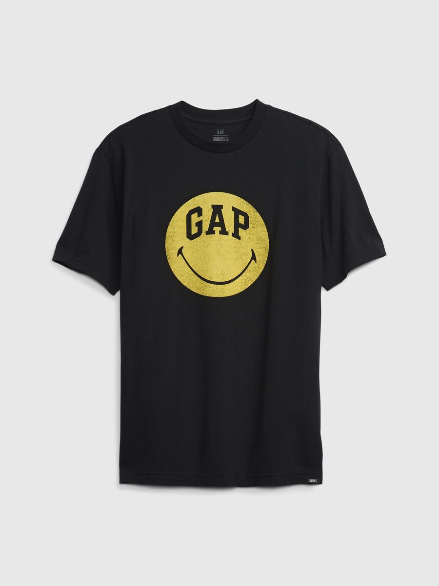 T-shirt con stampa Smiley® e logo Uomo_0
