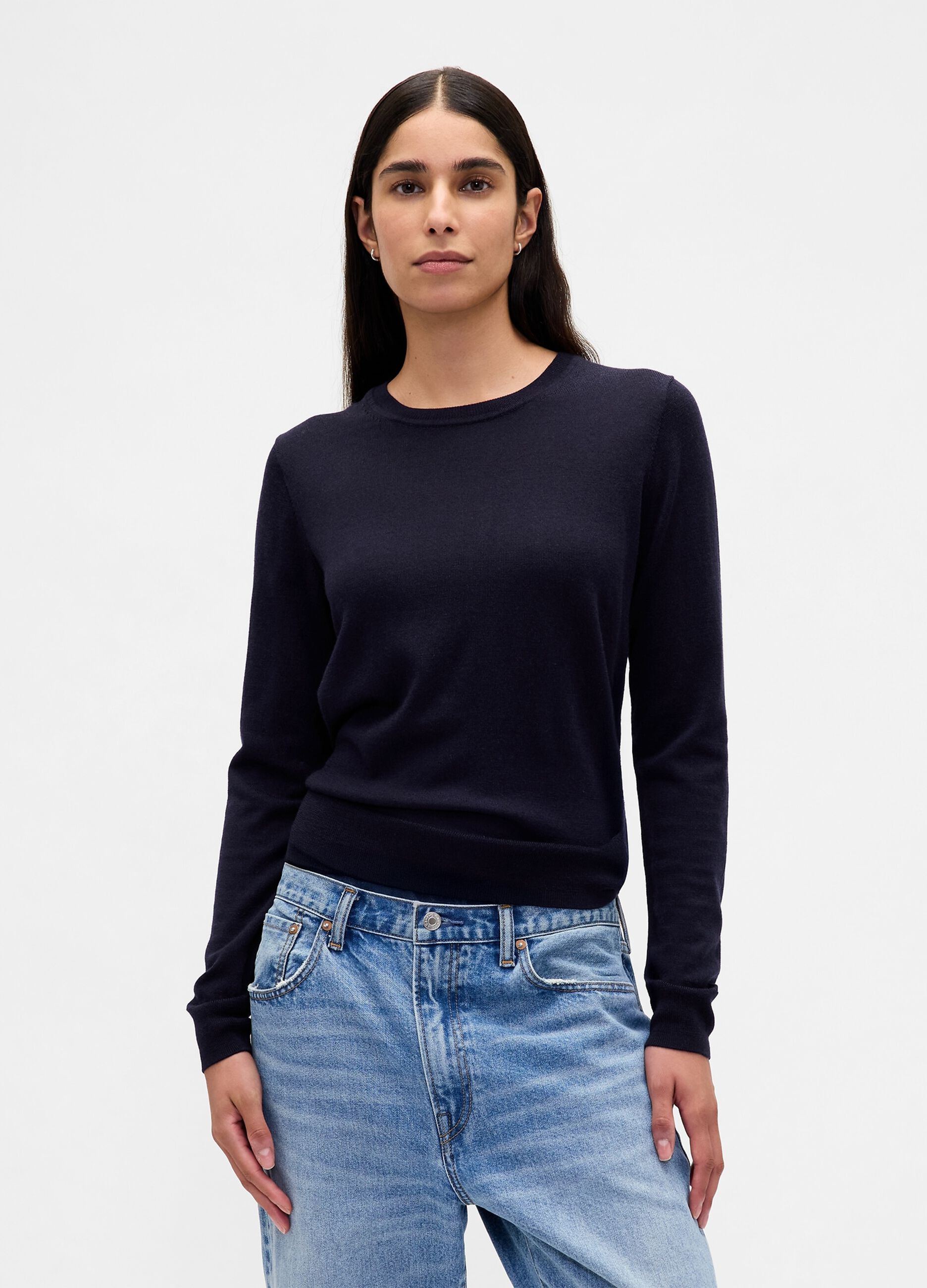 Maglione blu in lana