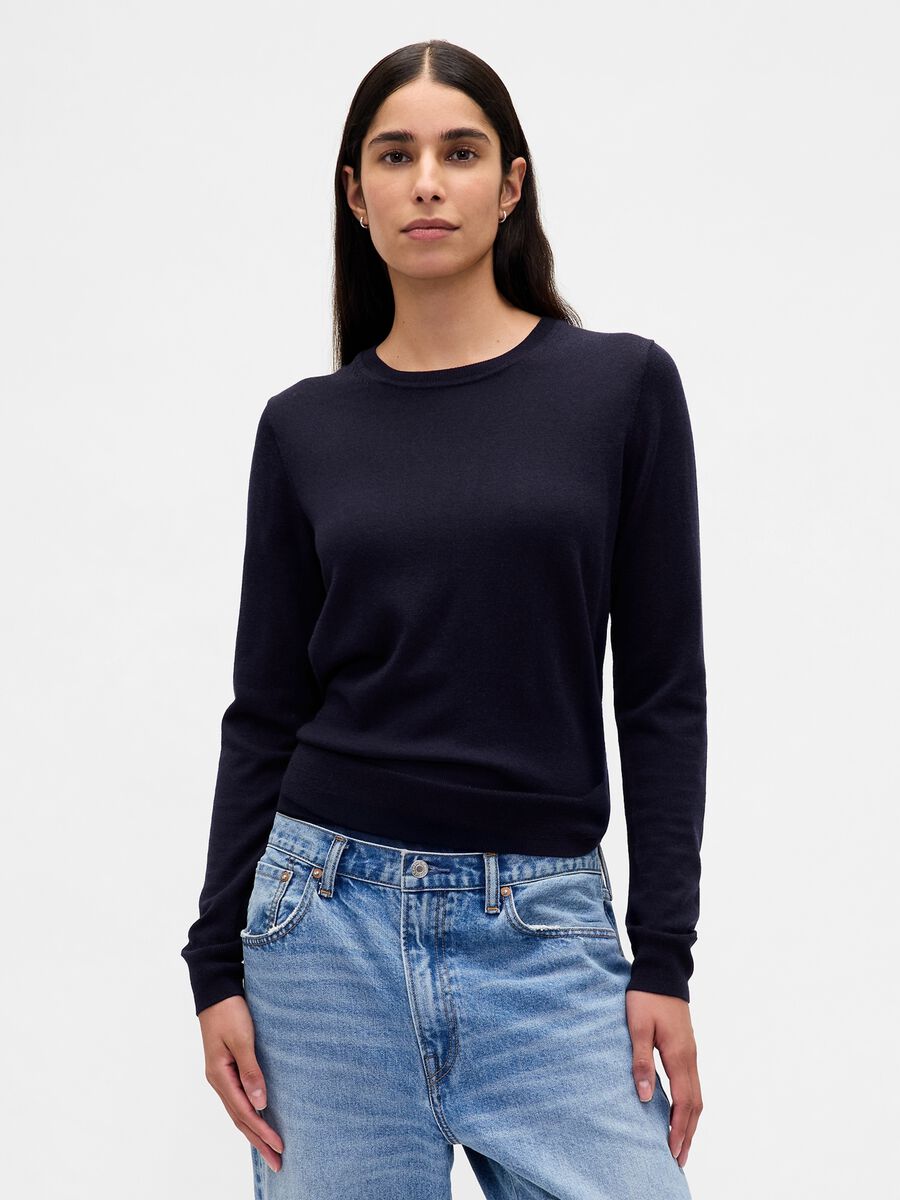 Maglione blu in lana Donna_0