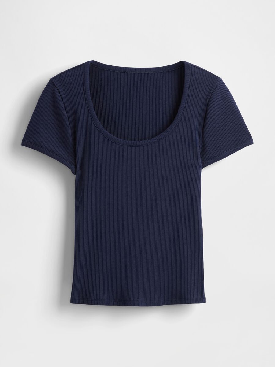 Blue Short-Sleeve T-shirt Woman_3