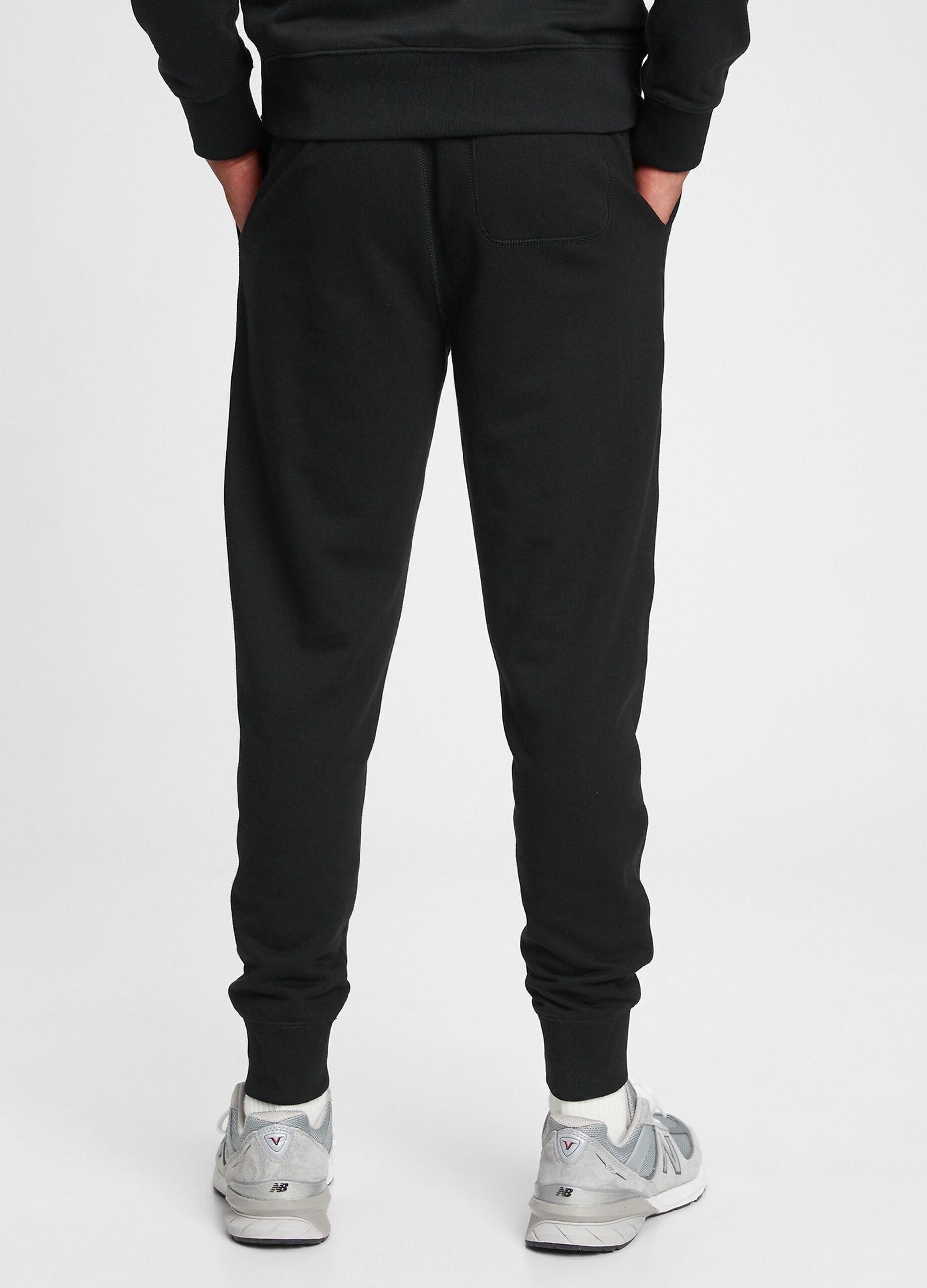 Fleece joggers with logo embroidery_1