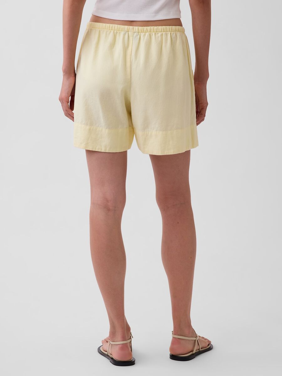 Shorts in misto lino e viscosa Donna_1