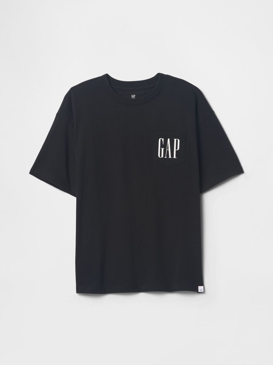 T-shirt nera a maniche corte GAP Kids Bambino_0
