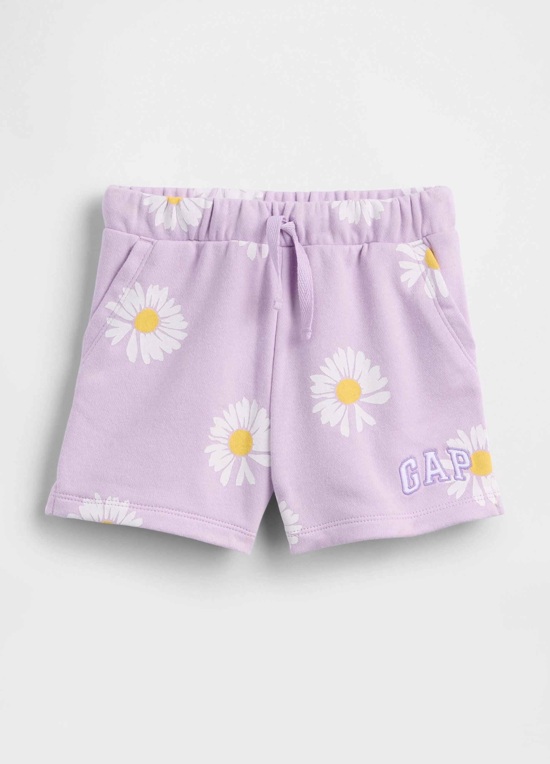 Shorts in misto cotone con logo GAP e stampa a fiori