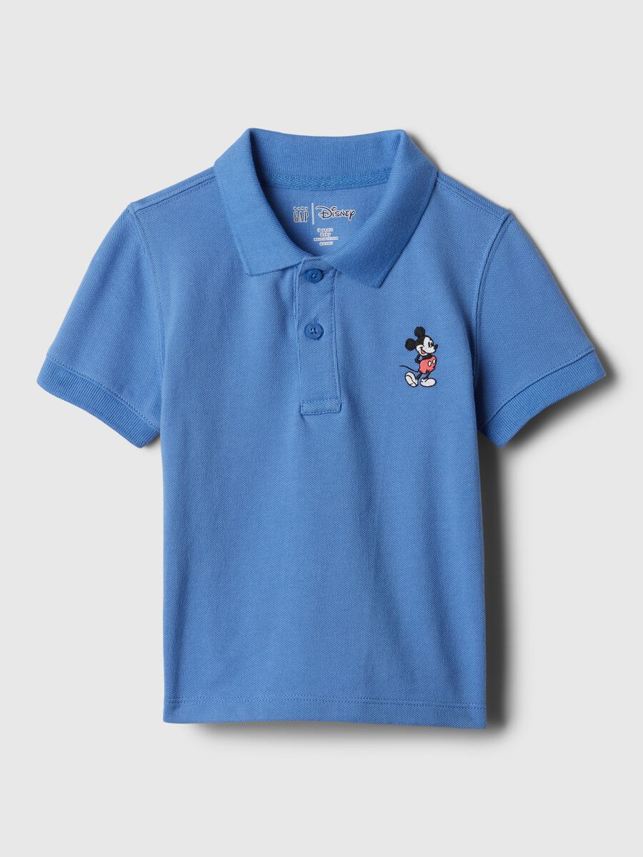 Piquet polo shirt with Disney Mickey Mouse embroidery Newborn Boy_0