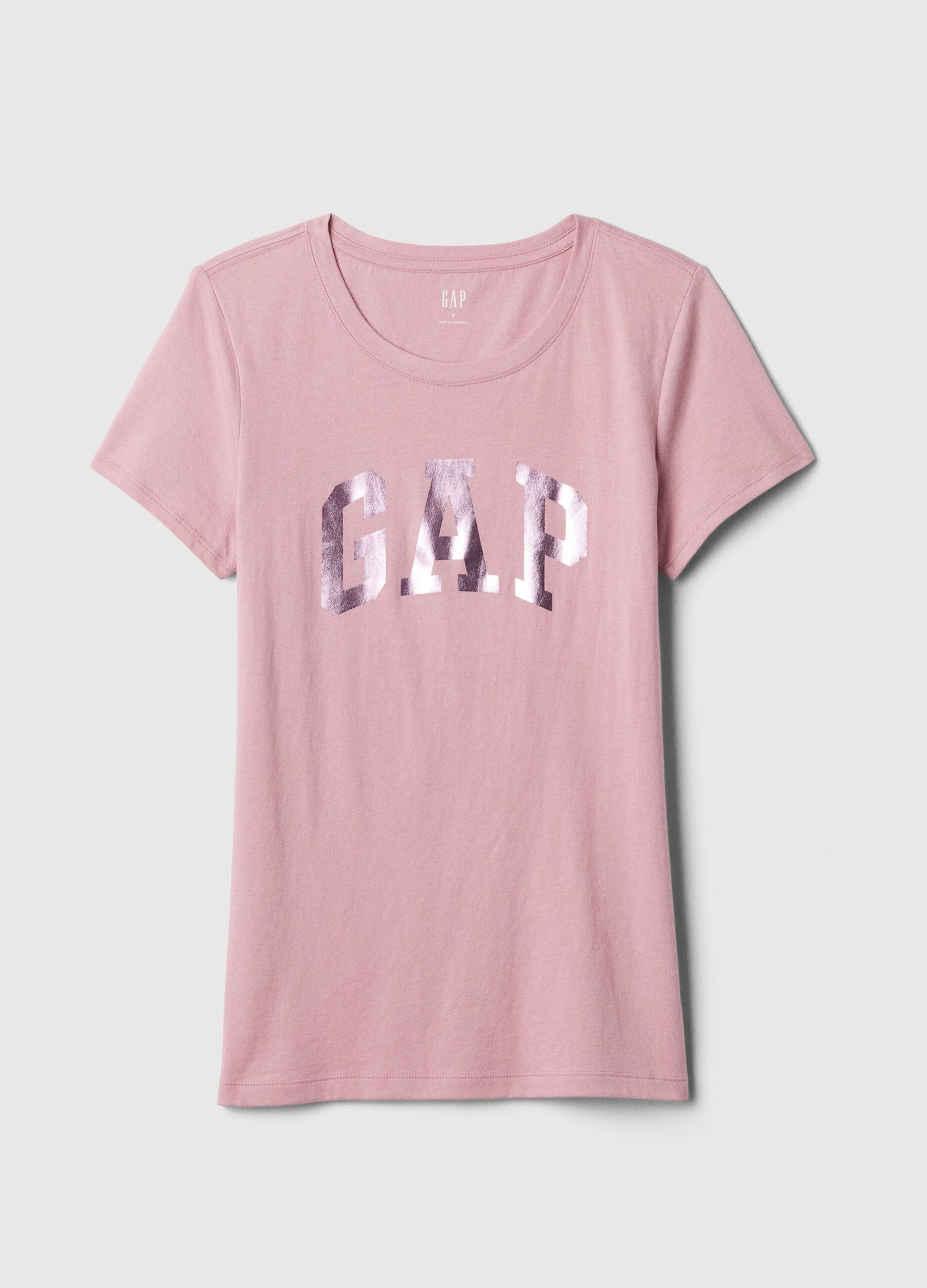 T-shirt con stampa logo in foil_4