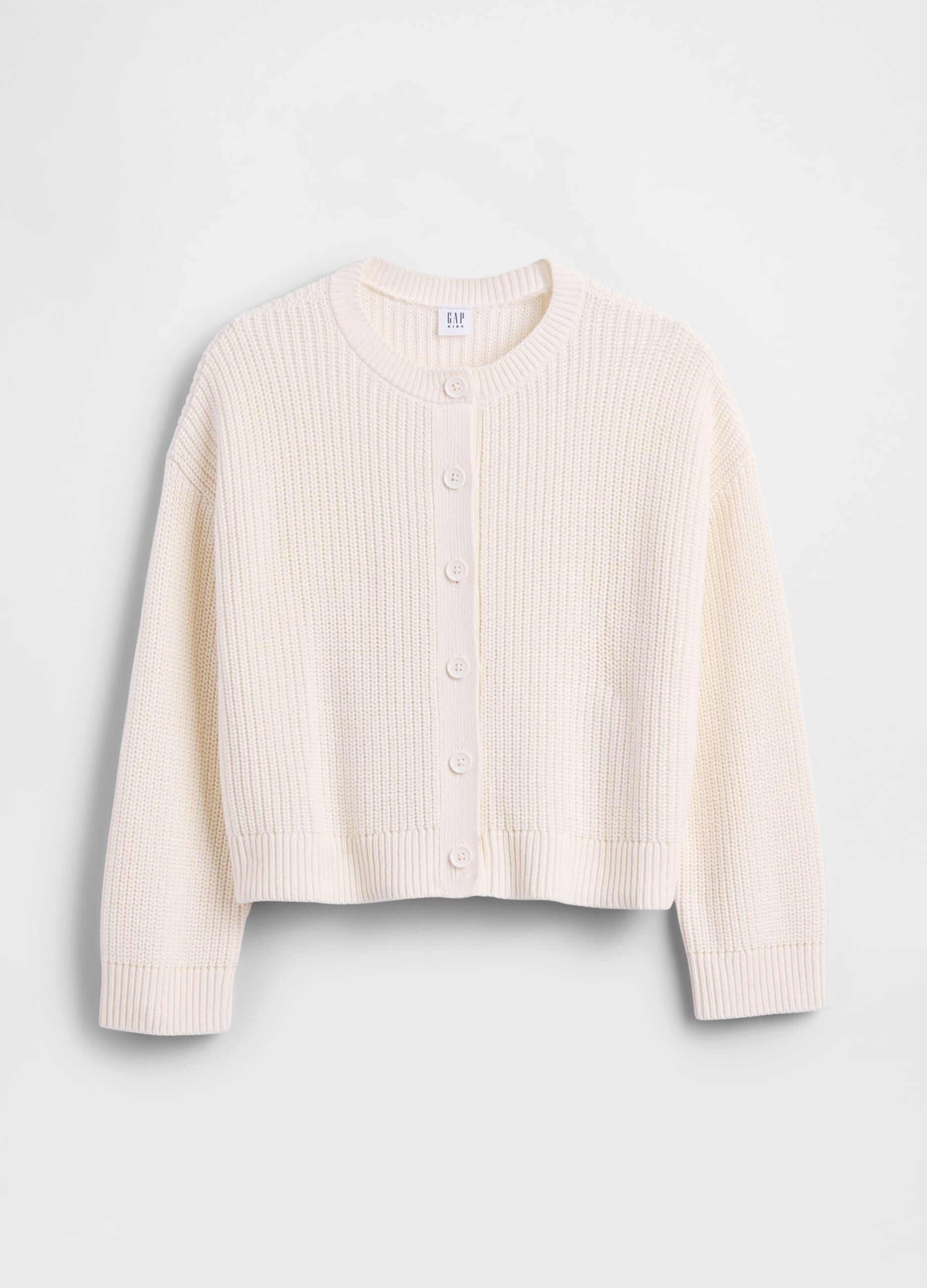 Cardigan bianco in cotone per bambina_3
