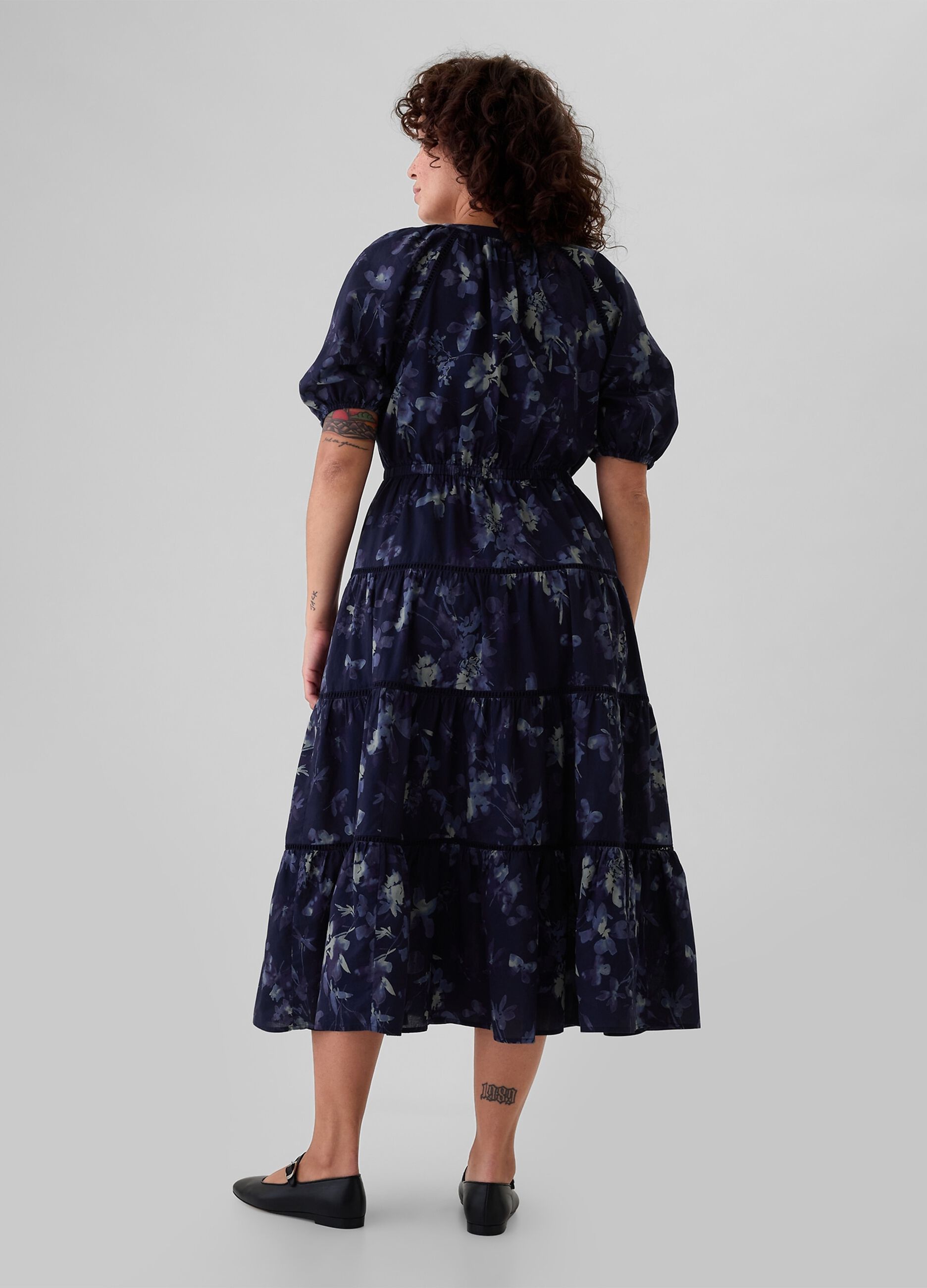 Vestito lungo chemisier a balze_4