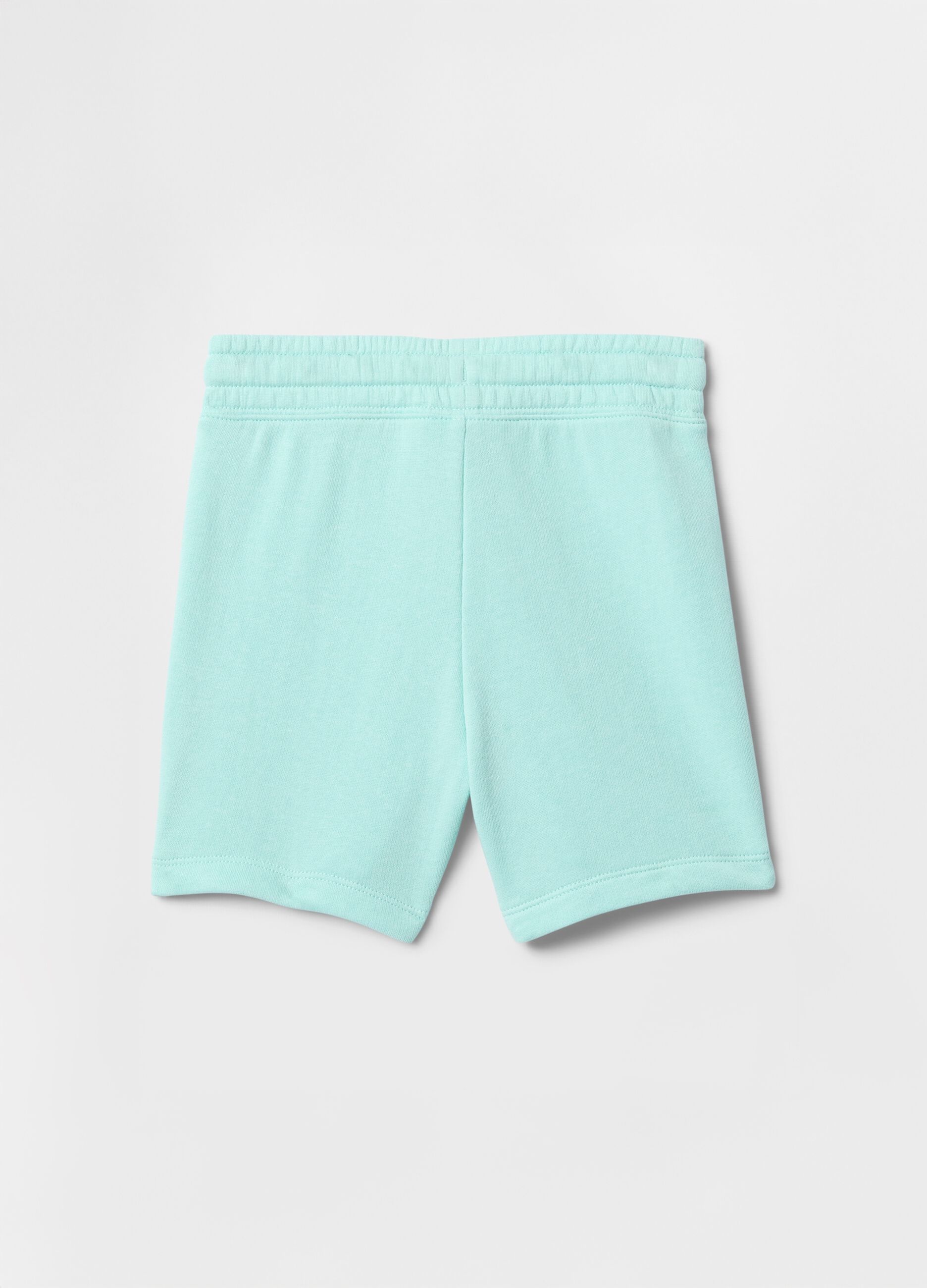 Shorts azzurri in misto cotone per bambino_1