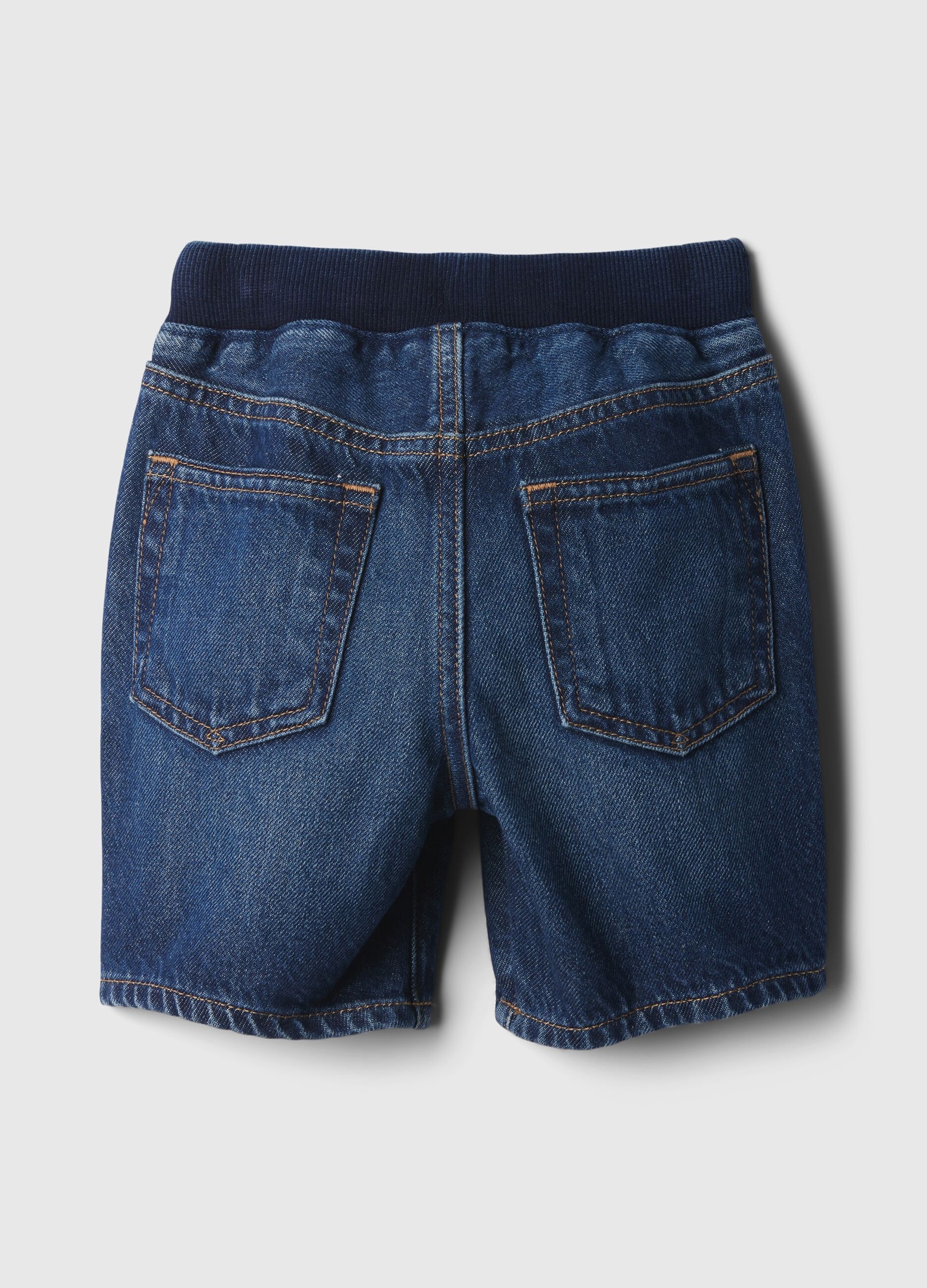 Bermuda in denim con coulisse_1