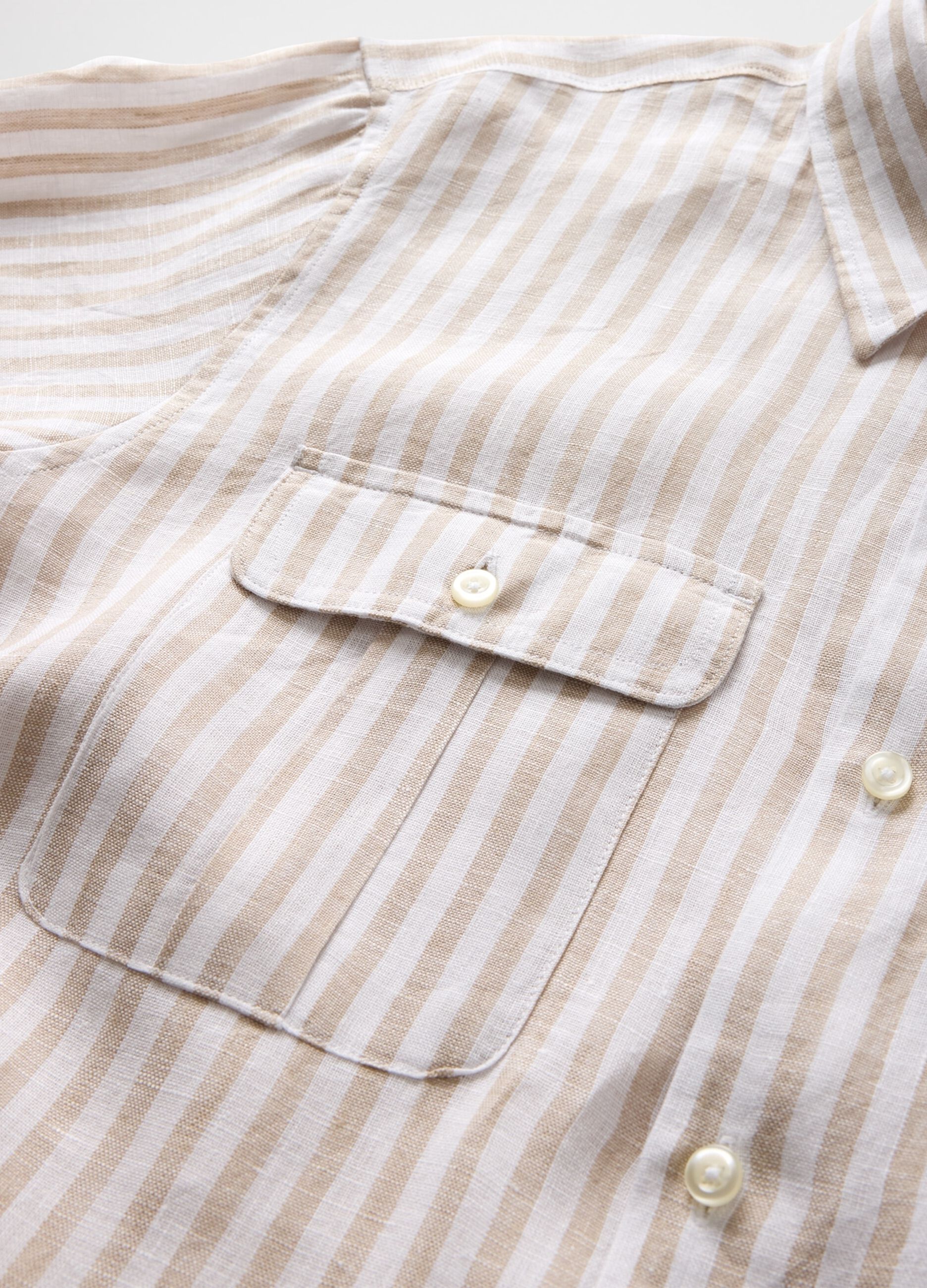 Camicia a righe beige e rosa_4