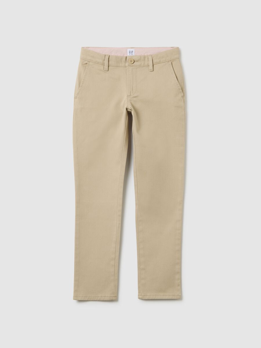 Pantaloni chino in cotone stretch Bambina_0