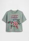 T-shirt Captain America Marvel a maniche corte in puro cotone_0