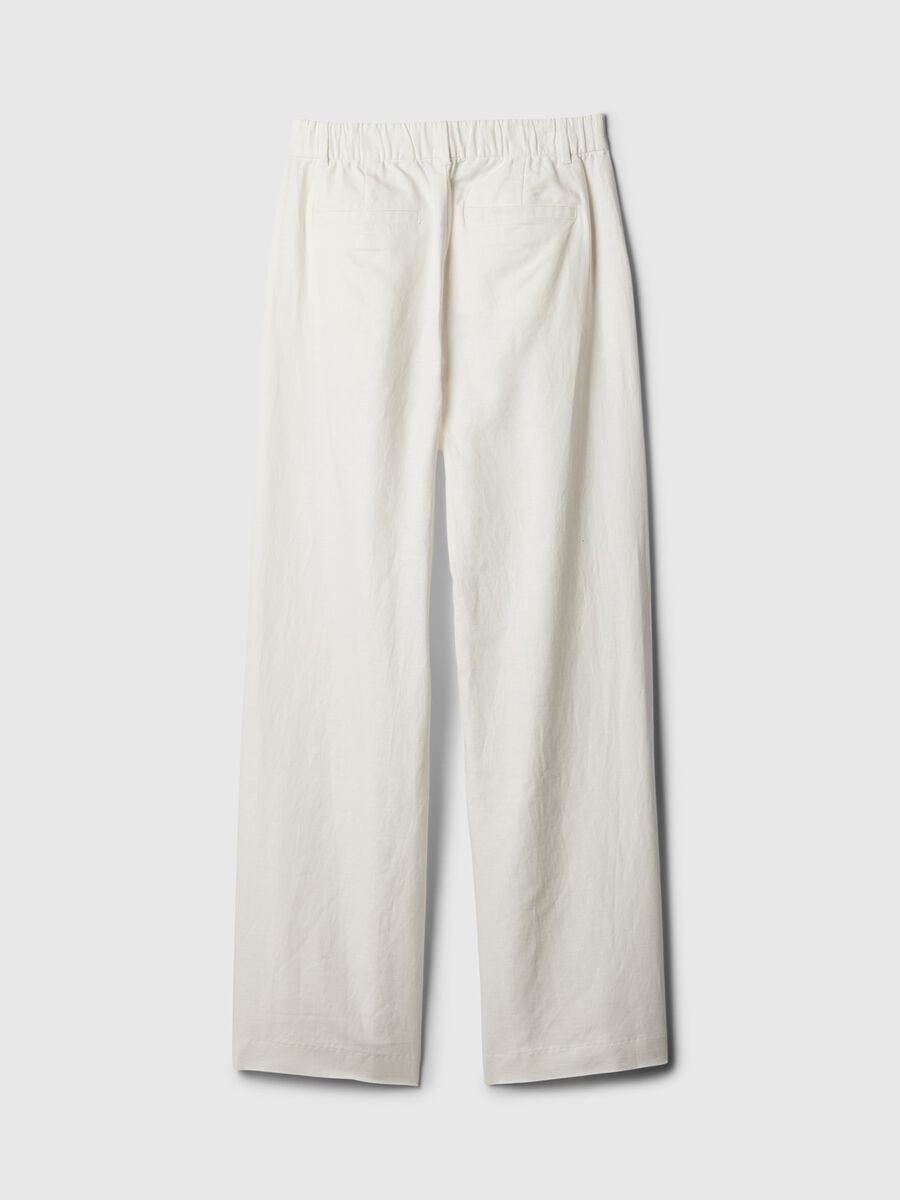 Wide-leg trousers cotton and linen Woman_6
