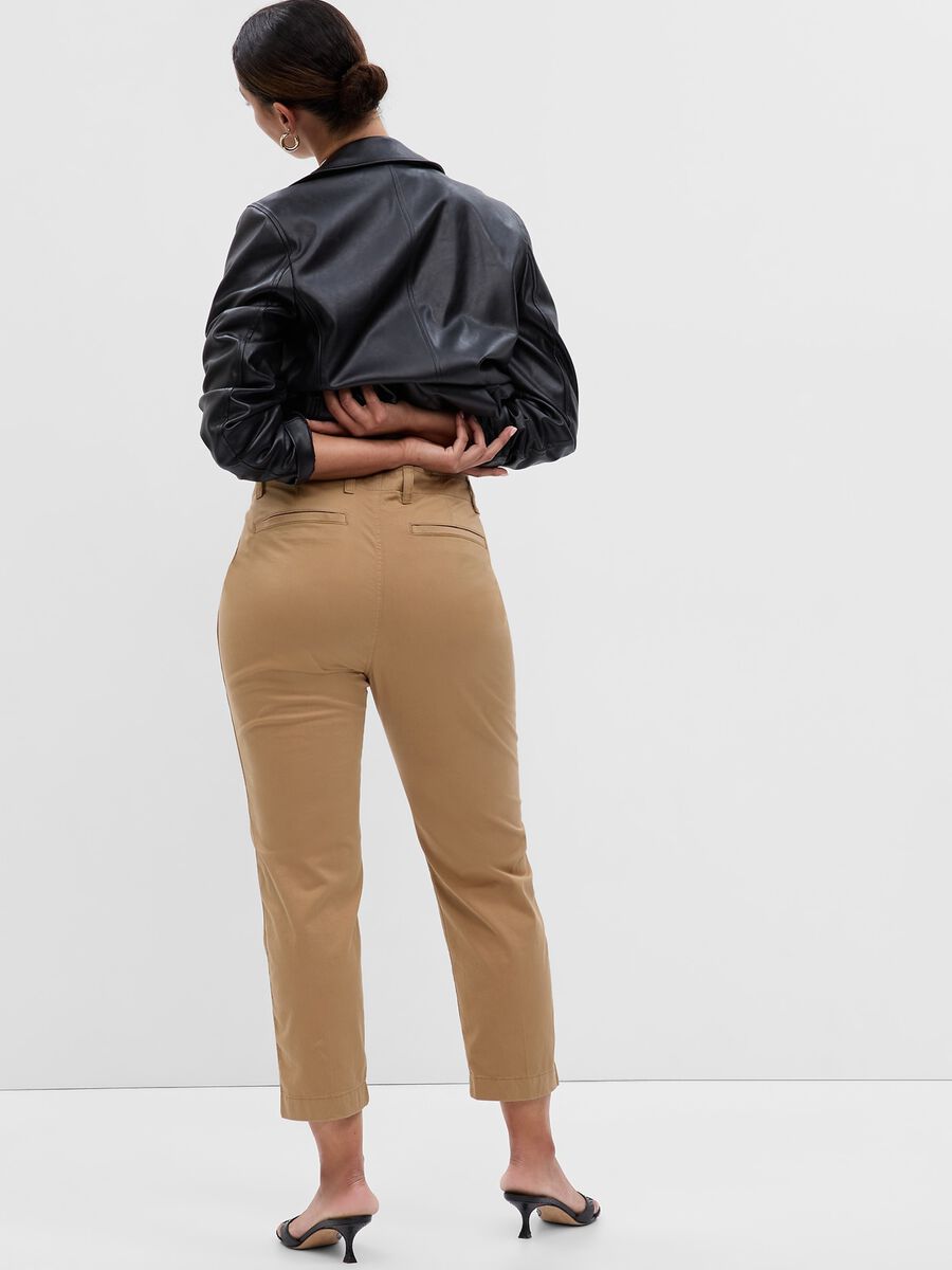 Slim-fit mid-rise chino trousers Woman_4