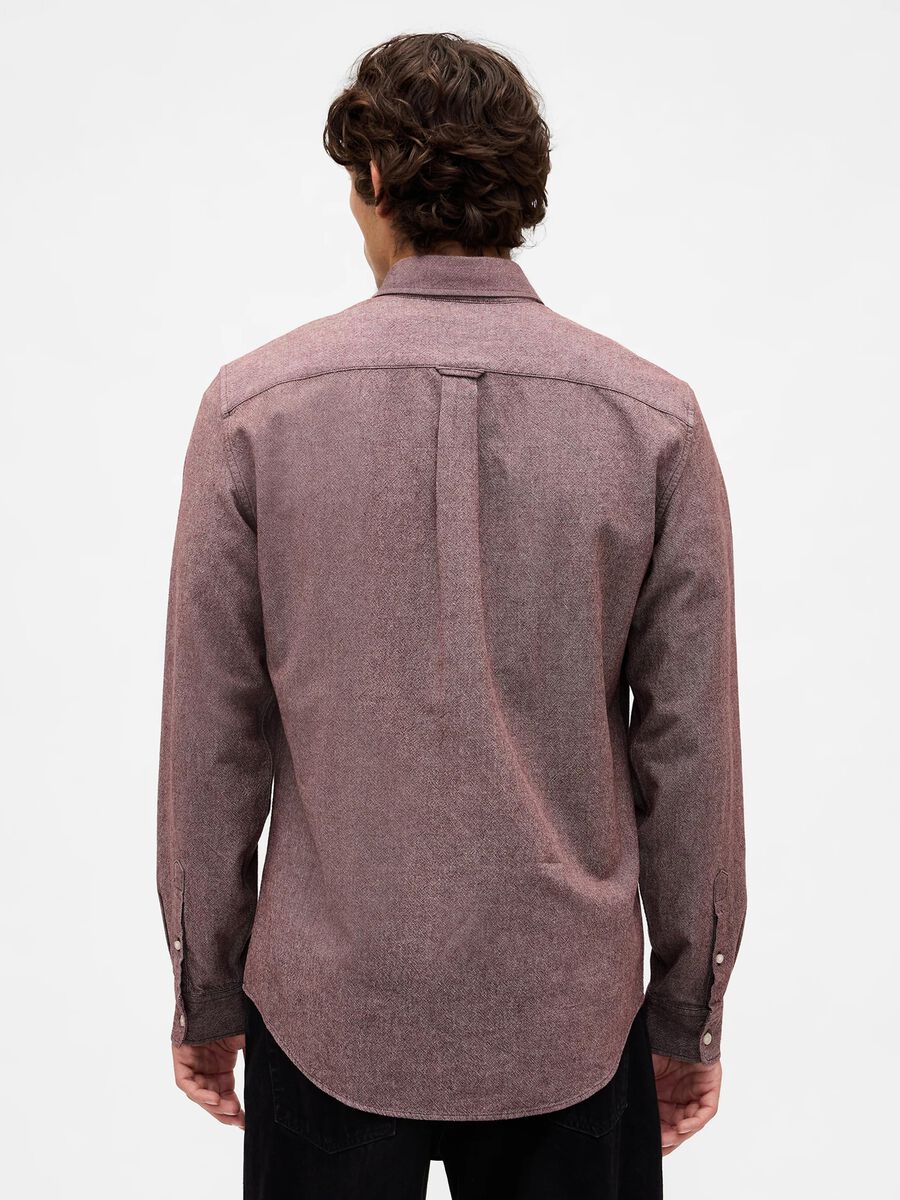 Camicia marrone elasticizzata Uomo_1