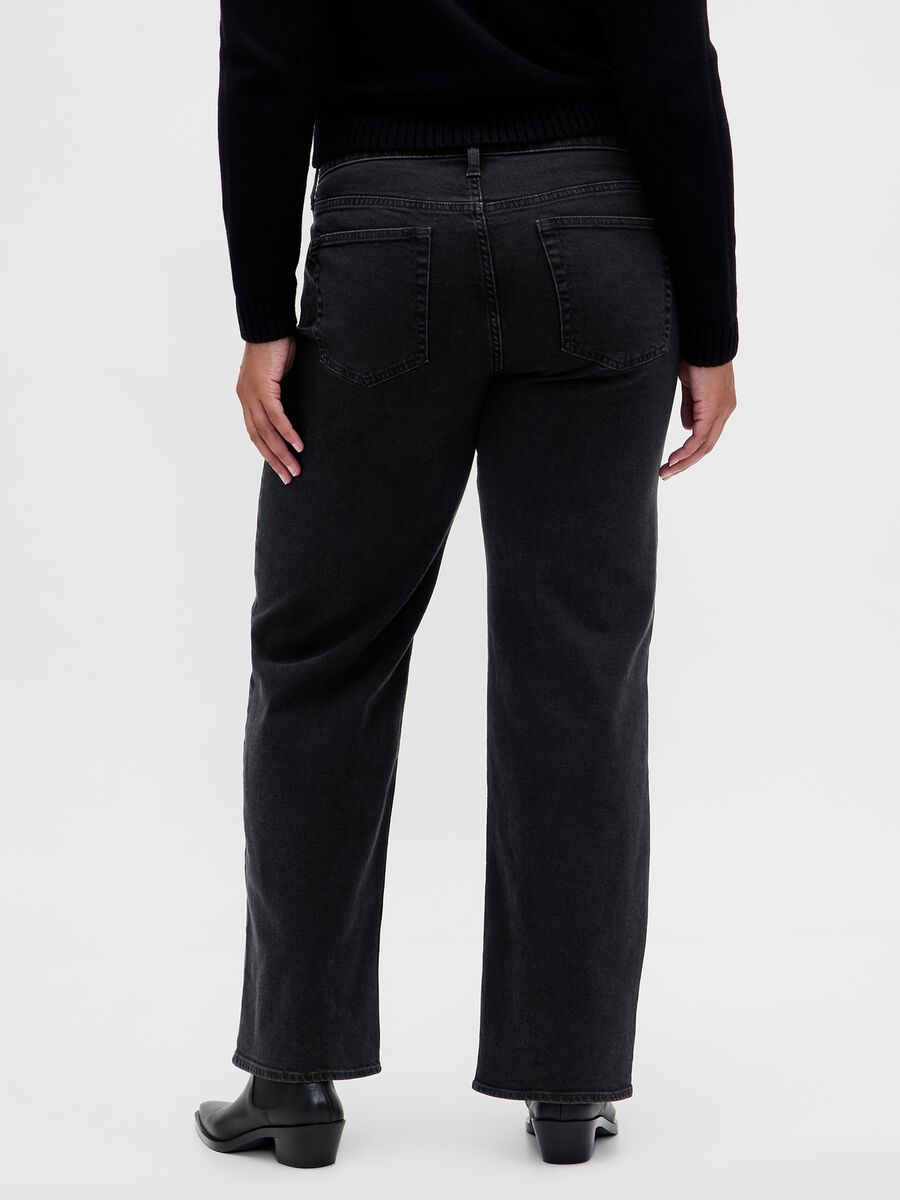 Pantaloni in denim nero elasticizzato Donna_5