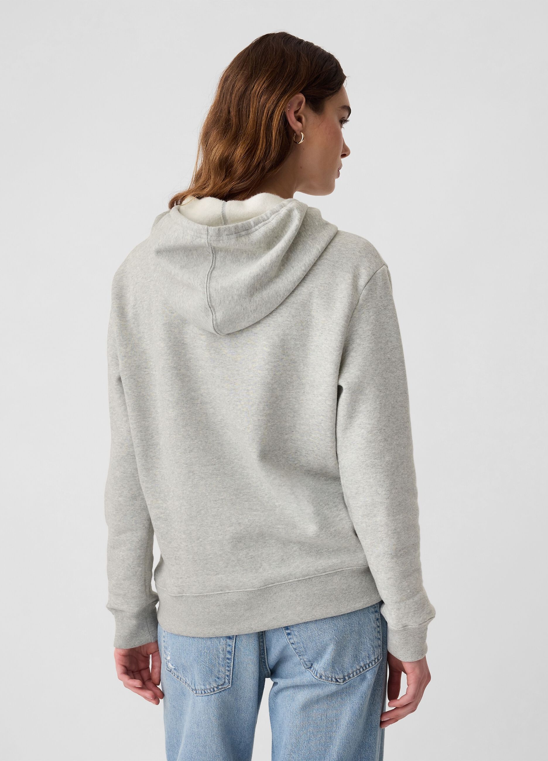 Sweatshirt with hood and logo embroidery
