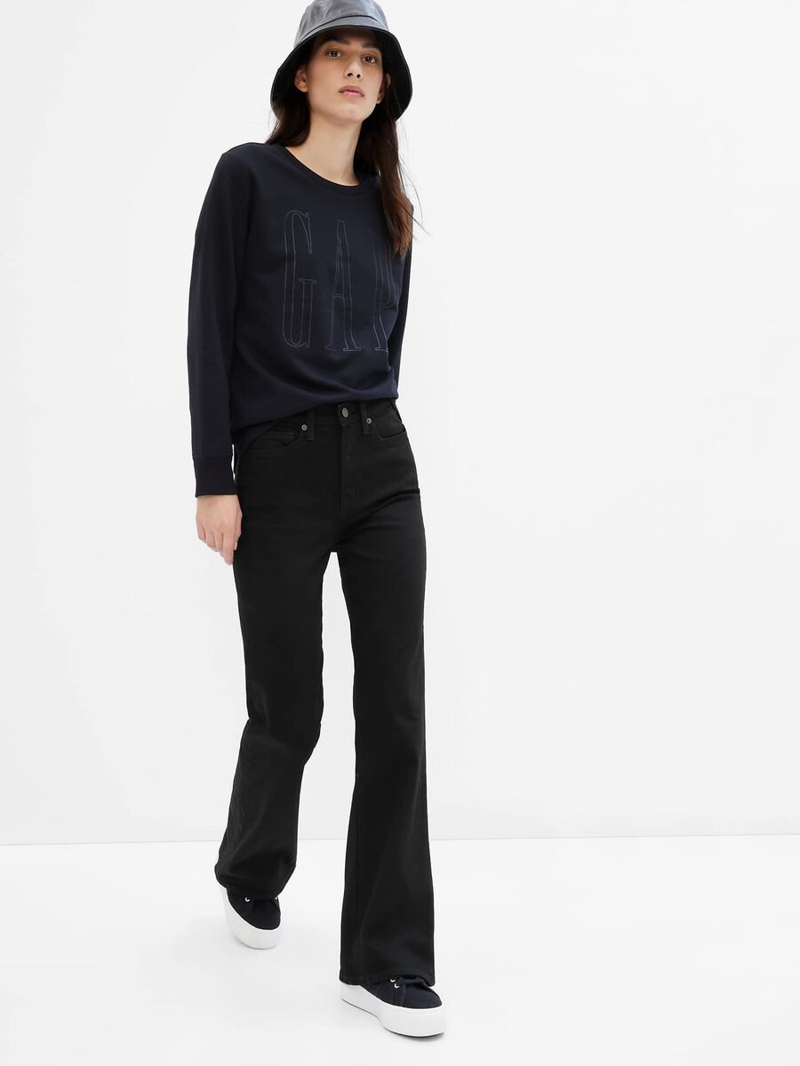 High-waist flare fit jeans Woman_0