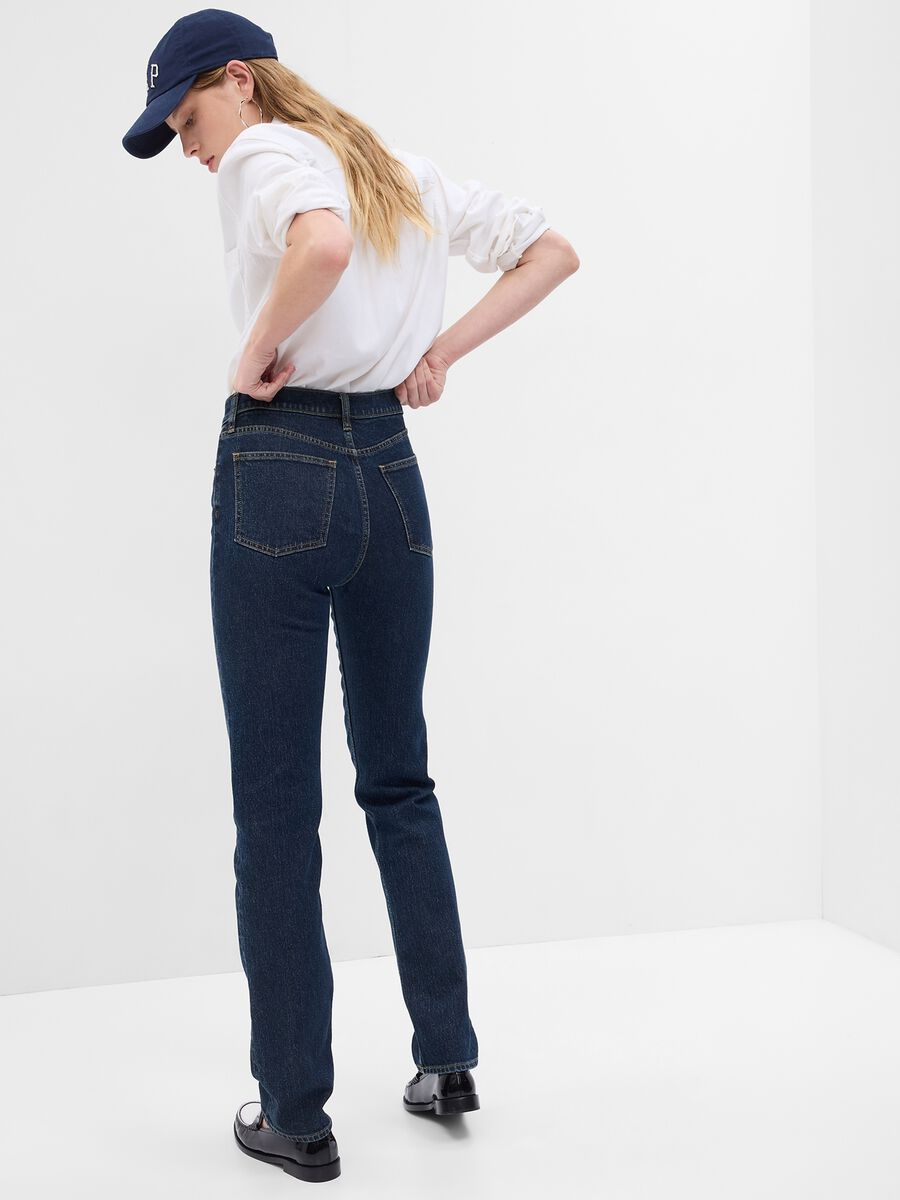 Jeans straight fit a vita alta Donna_1
