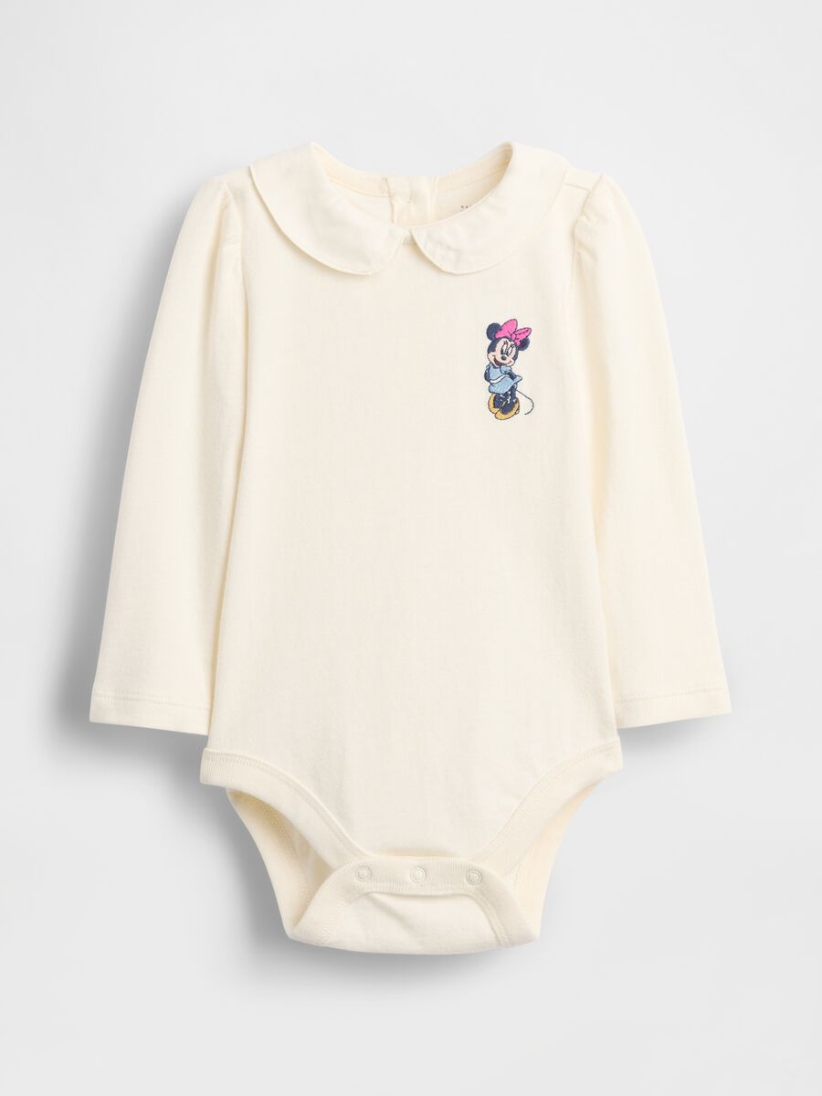 White baby bodysuit with collar Newborn Boy_0