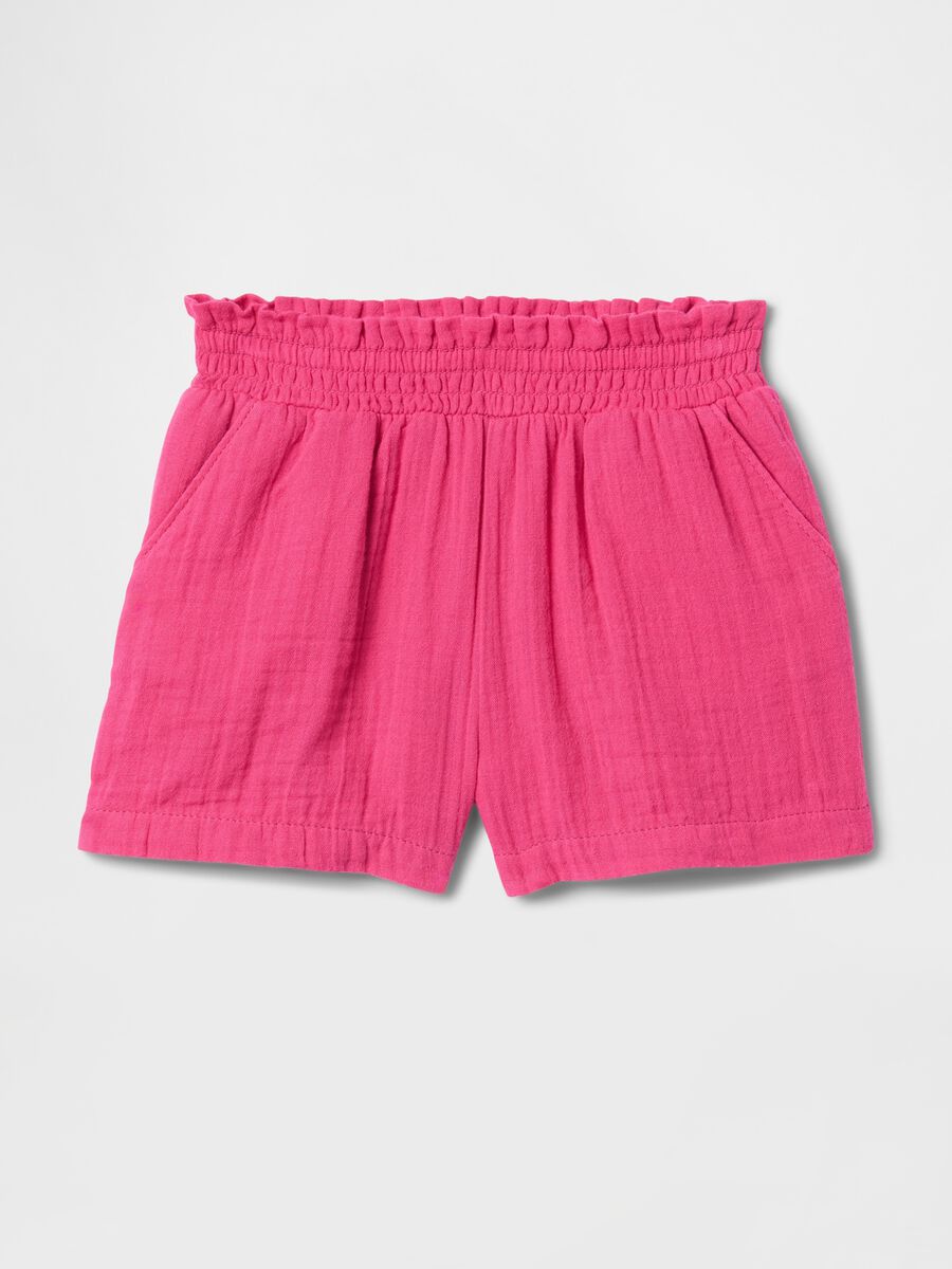 Shorts rosa a vita alta Baby Girl_0