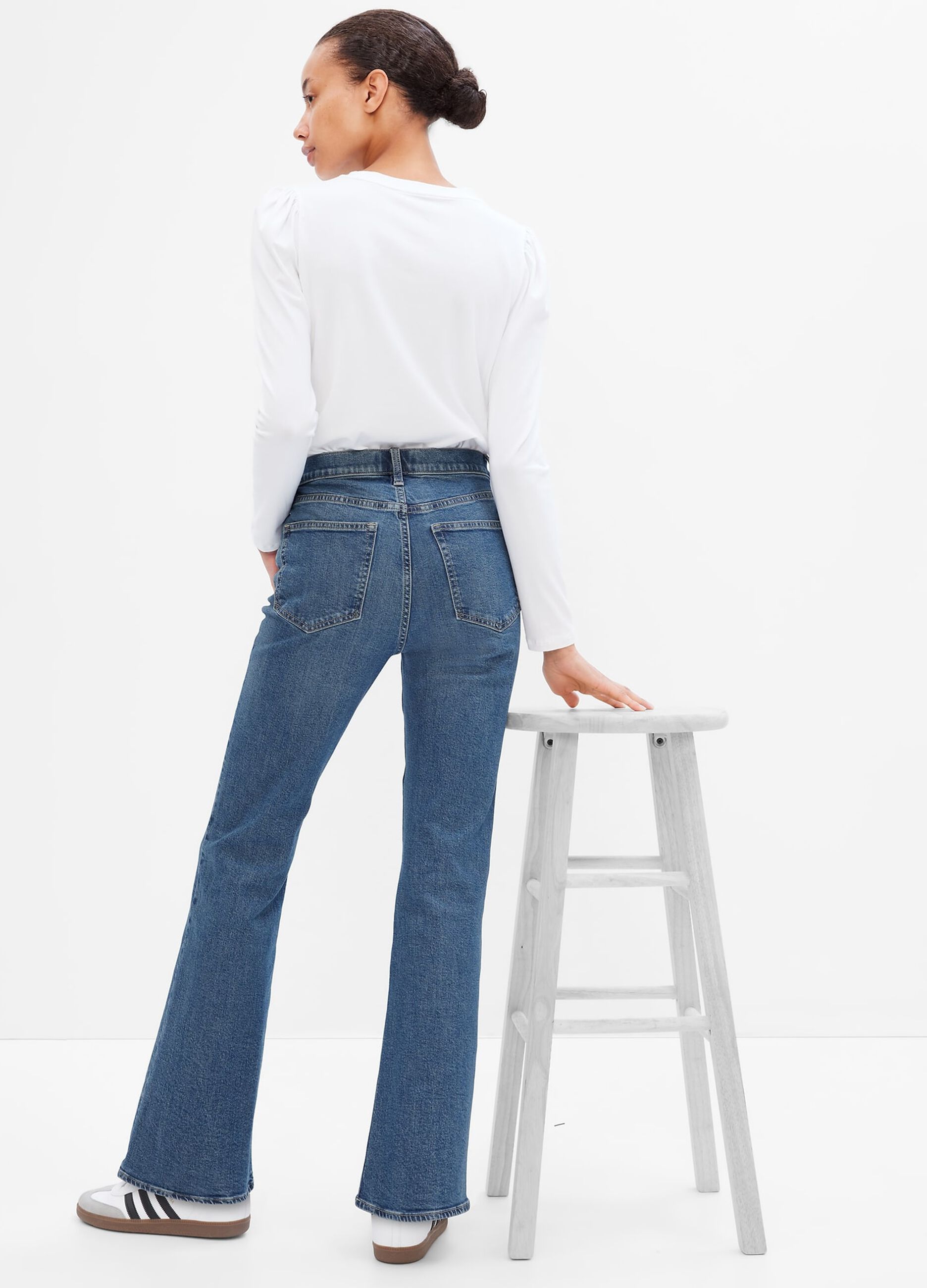 Jeans flare fit effetto maltinto_1