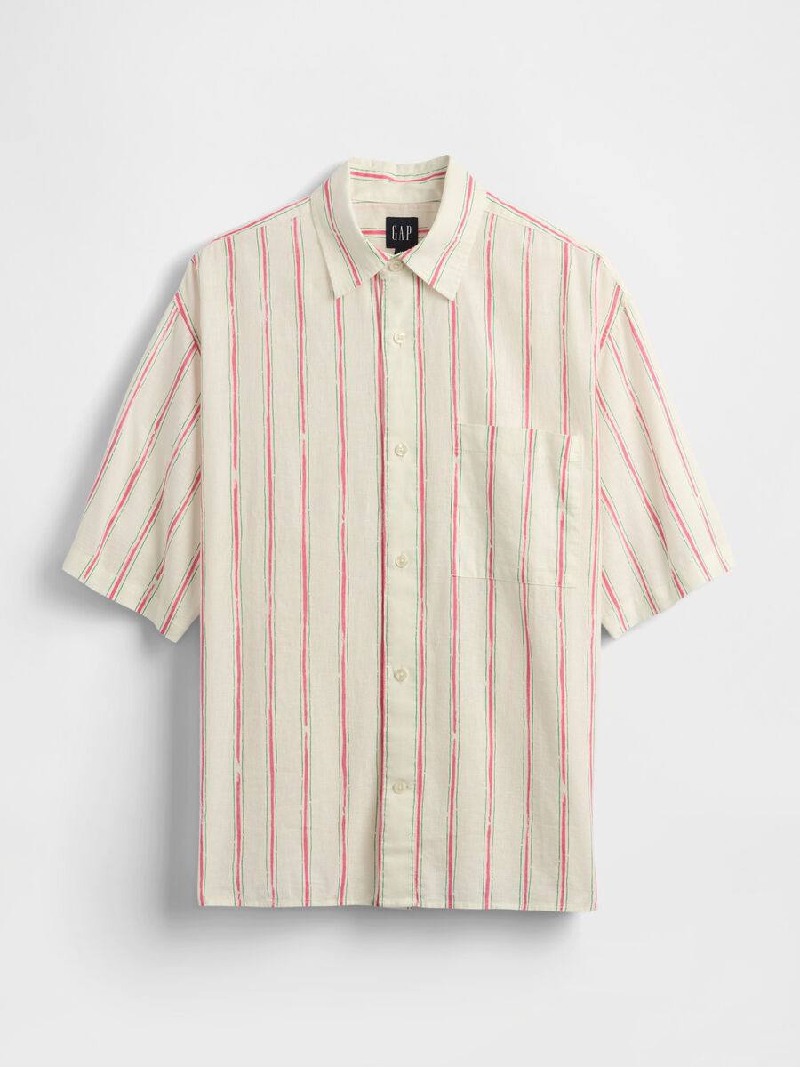 Camicia a righe in cotone Uomo_3