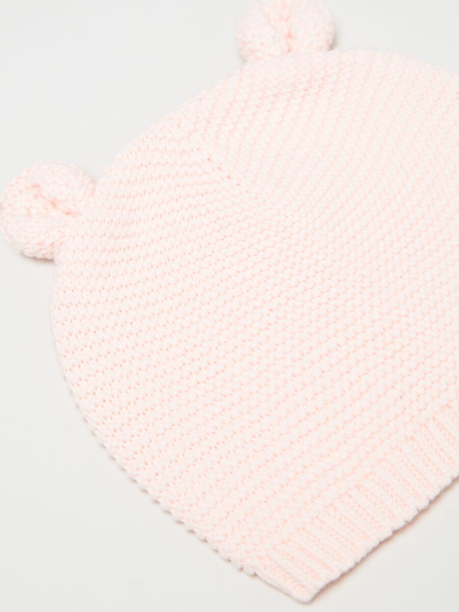 Knitted hat with ears Newborn_1