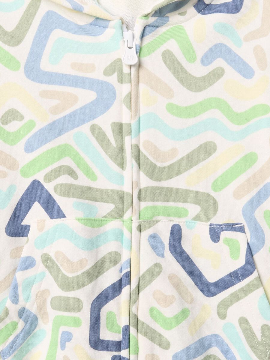 Felpa con cappuccio con stampa geometrica GAP Kids Bimbo_2