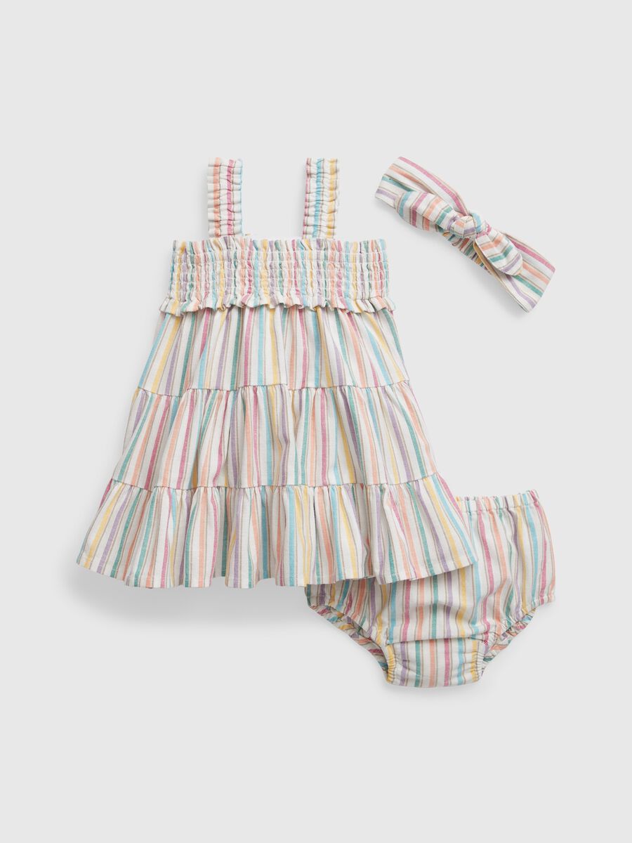 Dress and knicker shorts outfit with hair band Newborn Boy_0