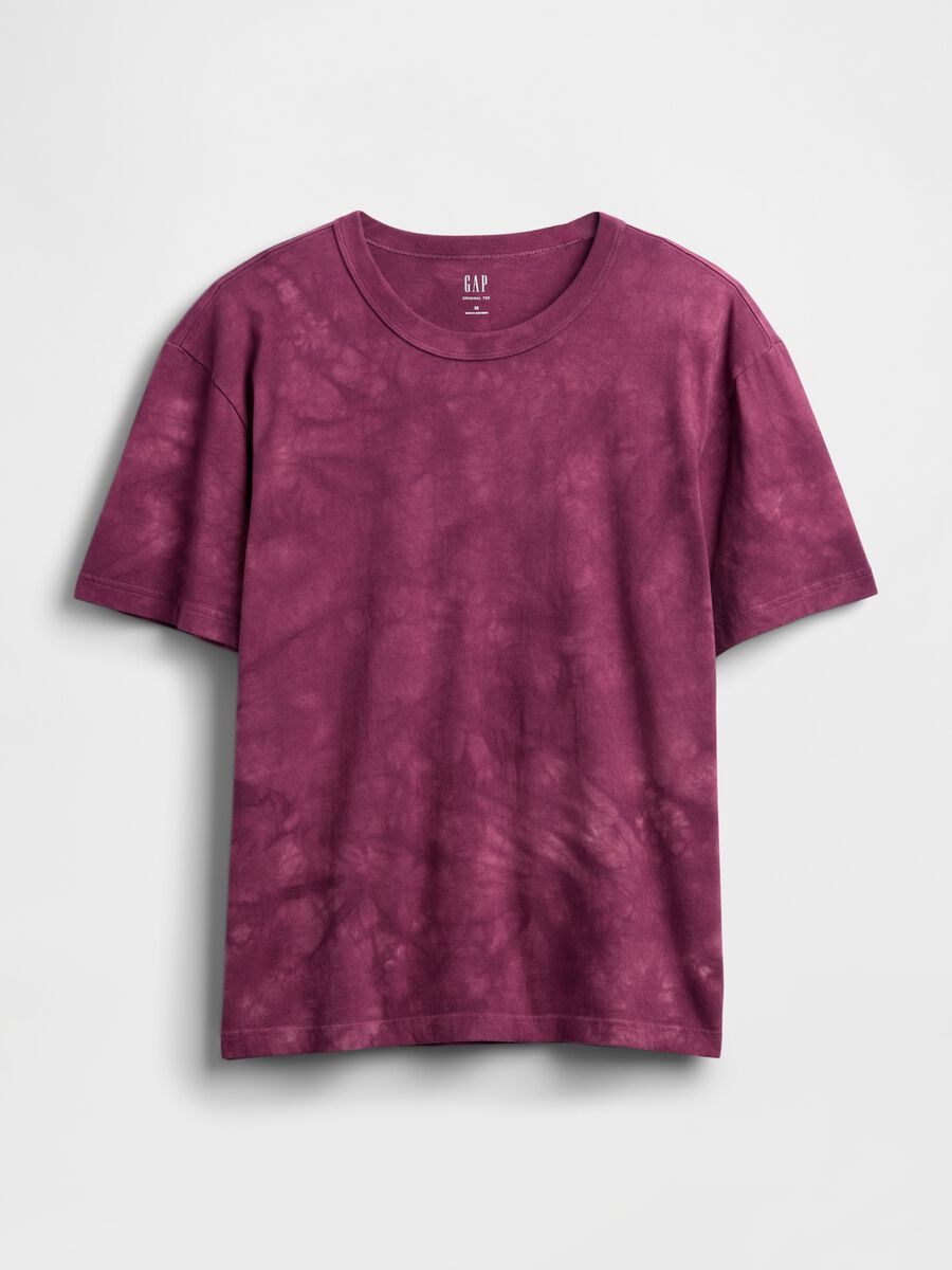 T-shirt viola a maniche corte in cotone Uomo_4